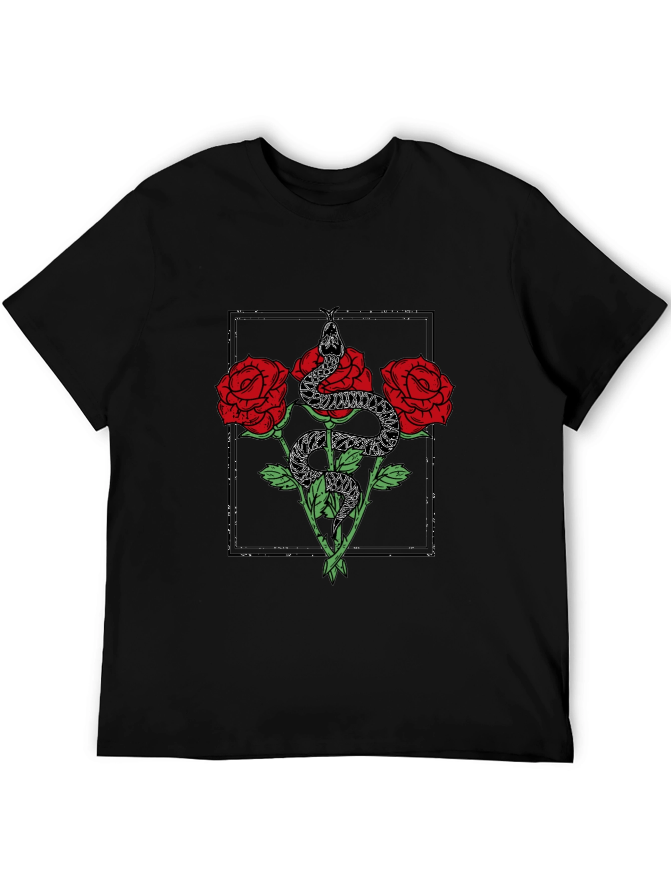 Snake & Roses Graphic T-Shirt