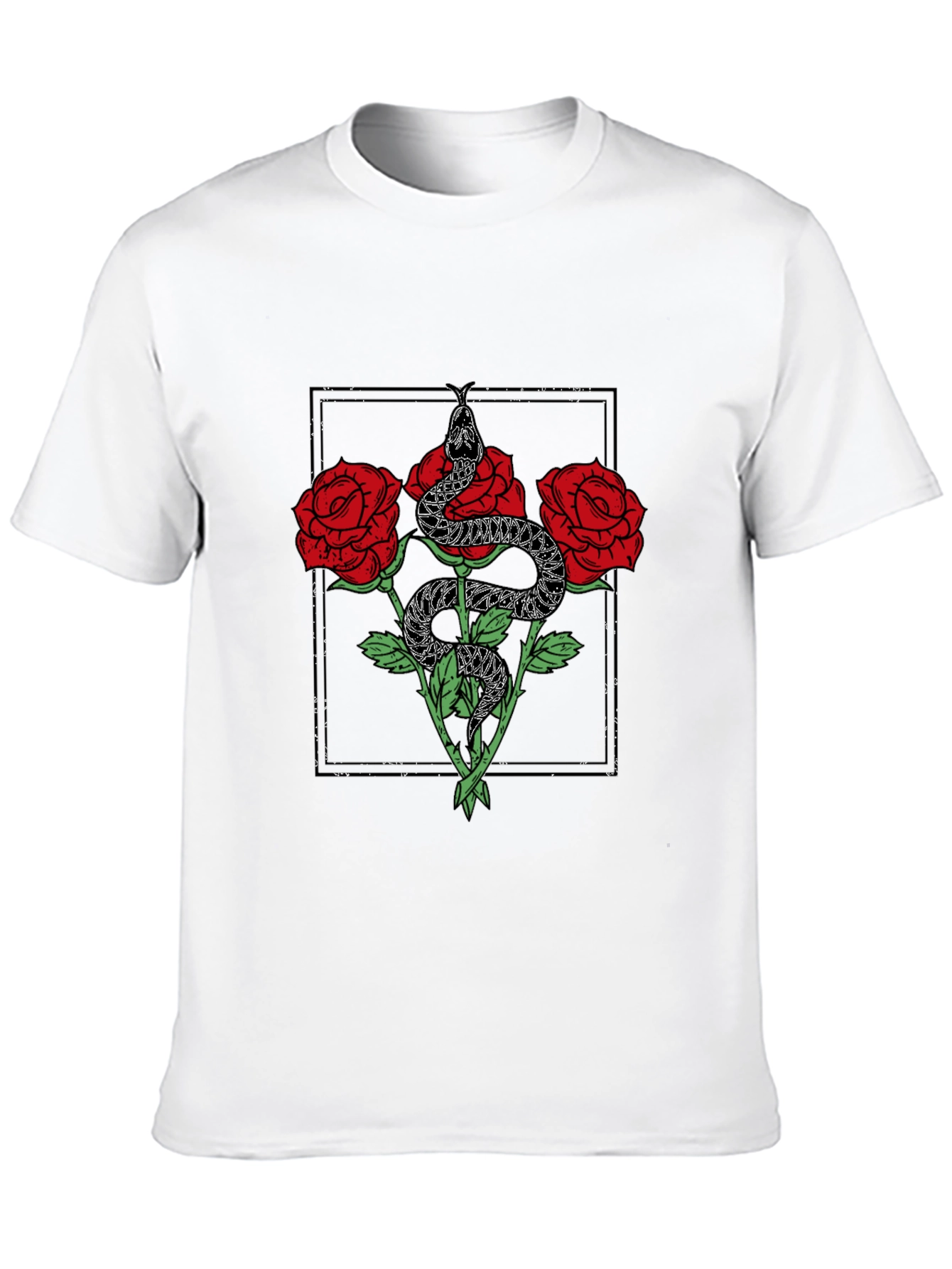 Snake & Roses Graphic T-Shirt