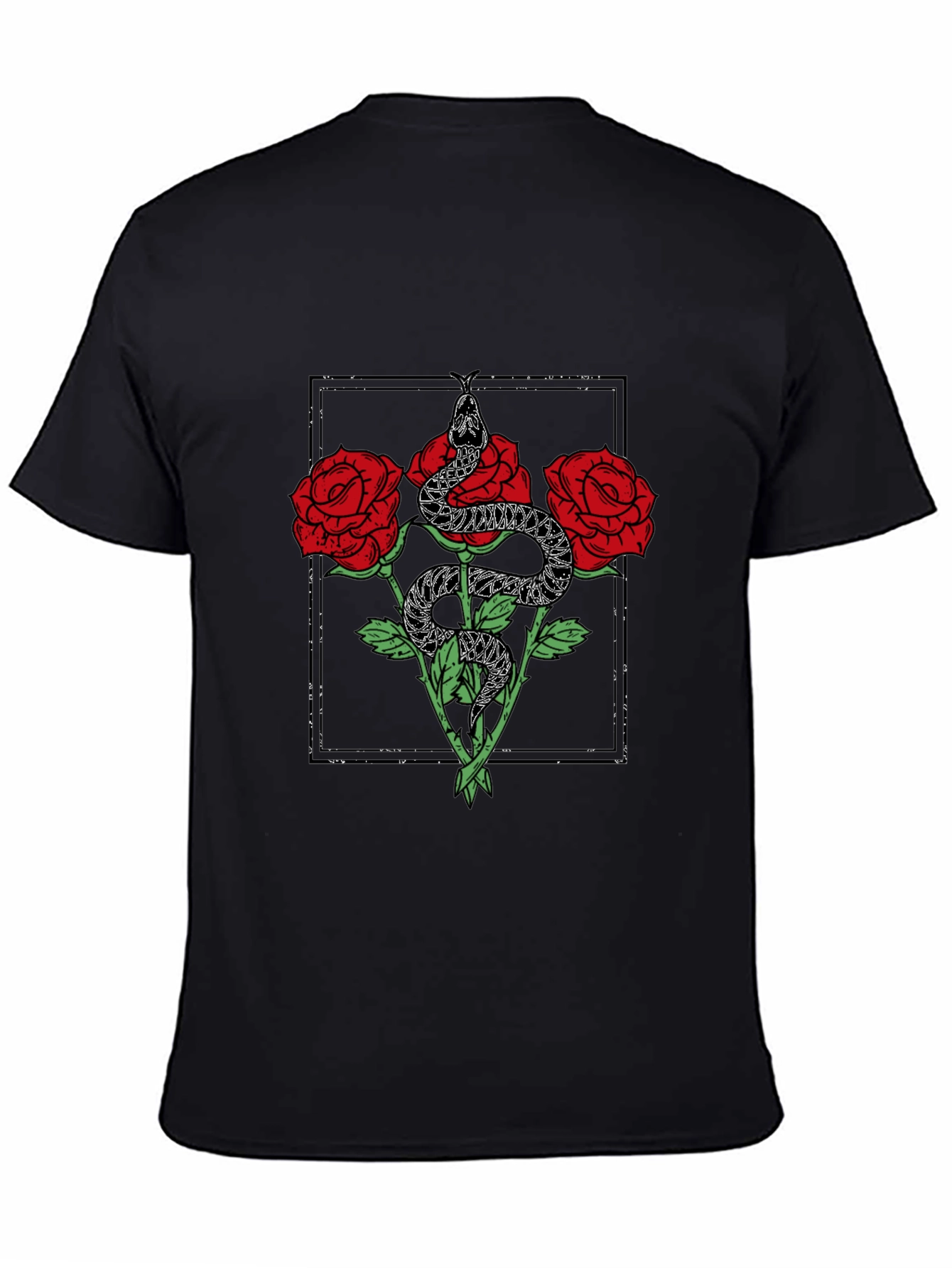 Snake & Roses Graphic T-Shirt
