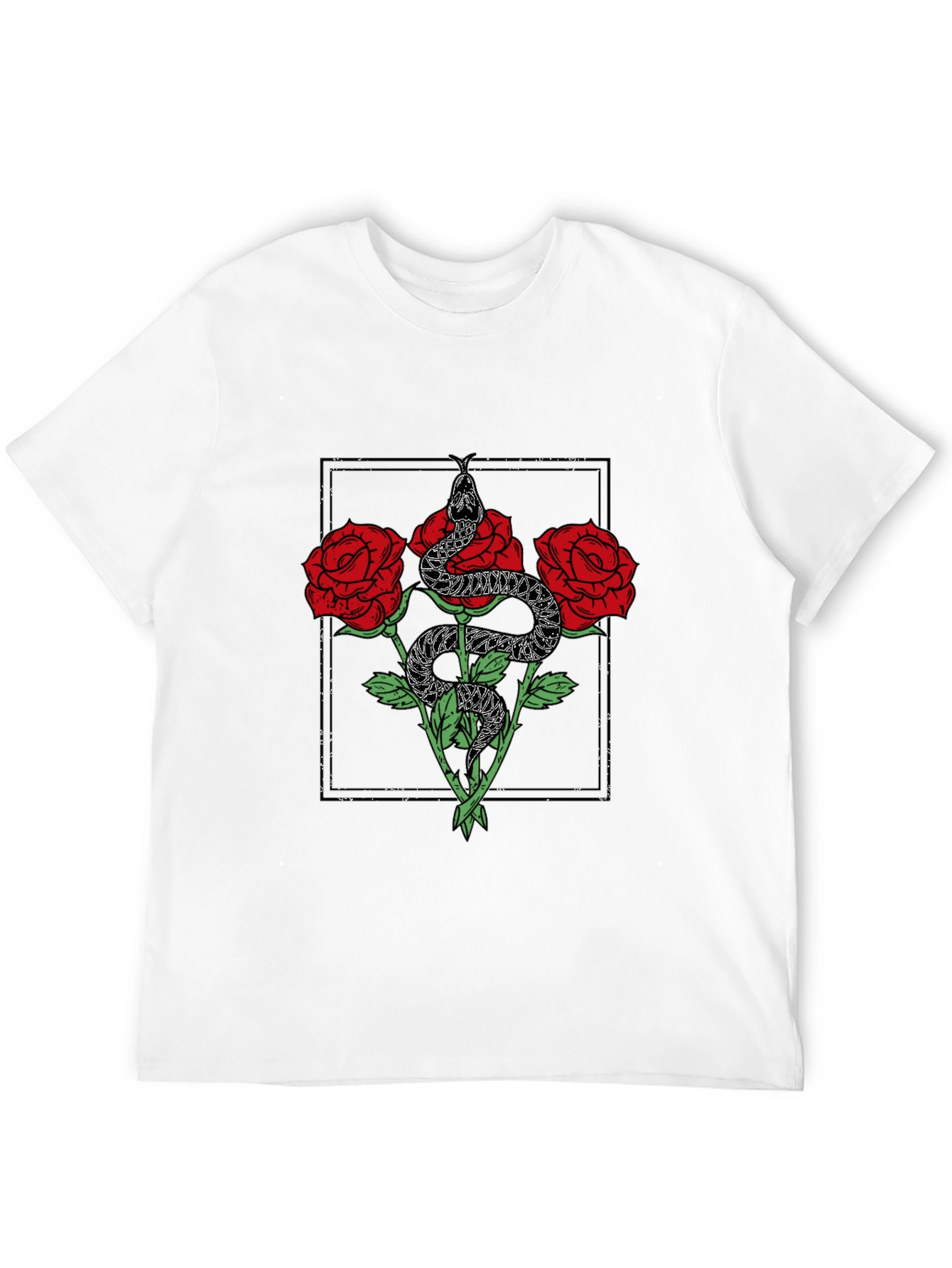 Snake & Roses Graphic T-Shirt