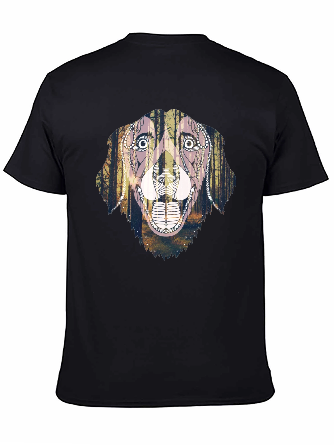 Dog Forest Art Graphic Tee - Unique Print