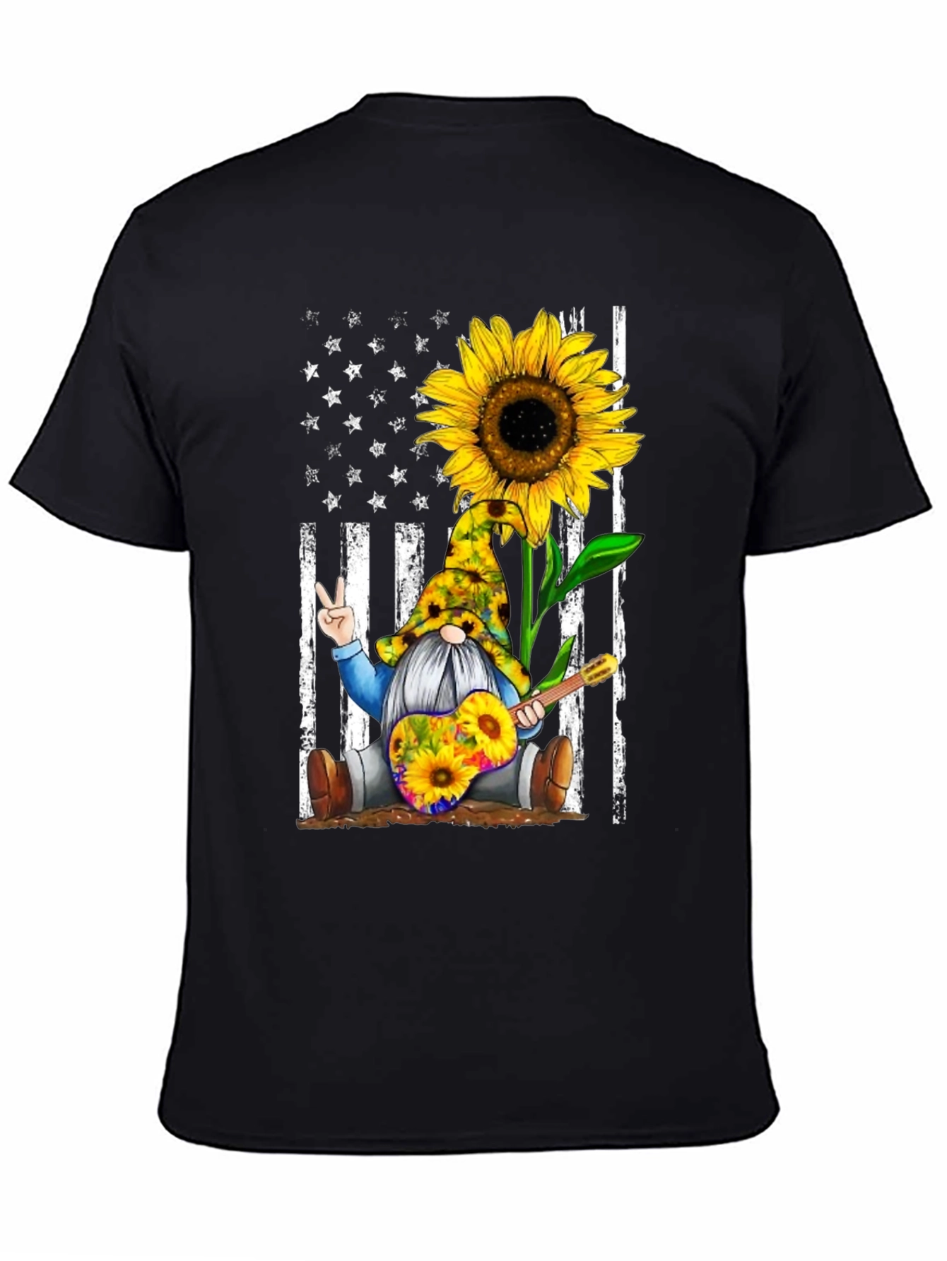 Sunflower Gnome Peace Sign Graphic Tee