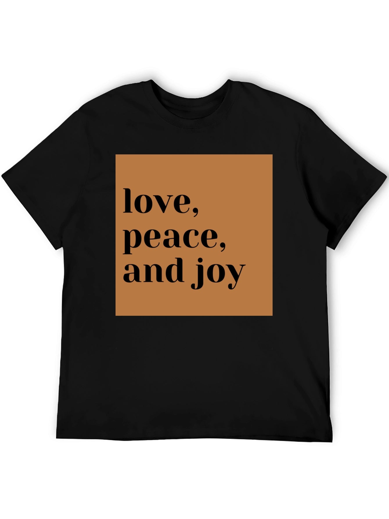 Love Peace Joy Black Graphic Tee