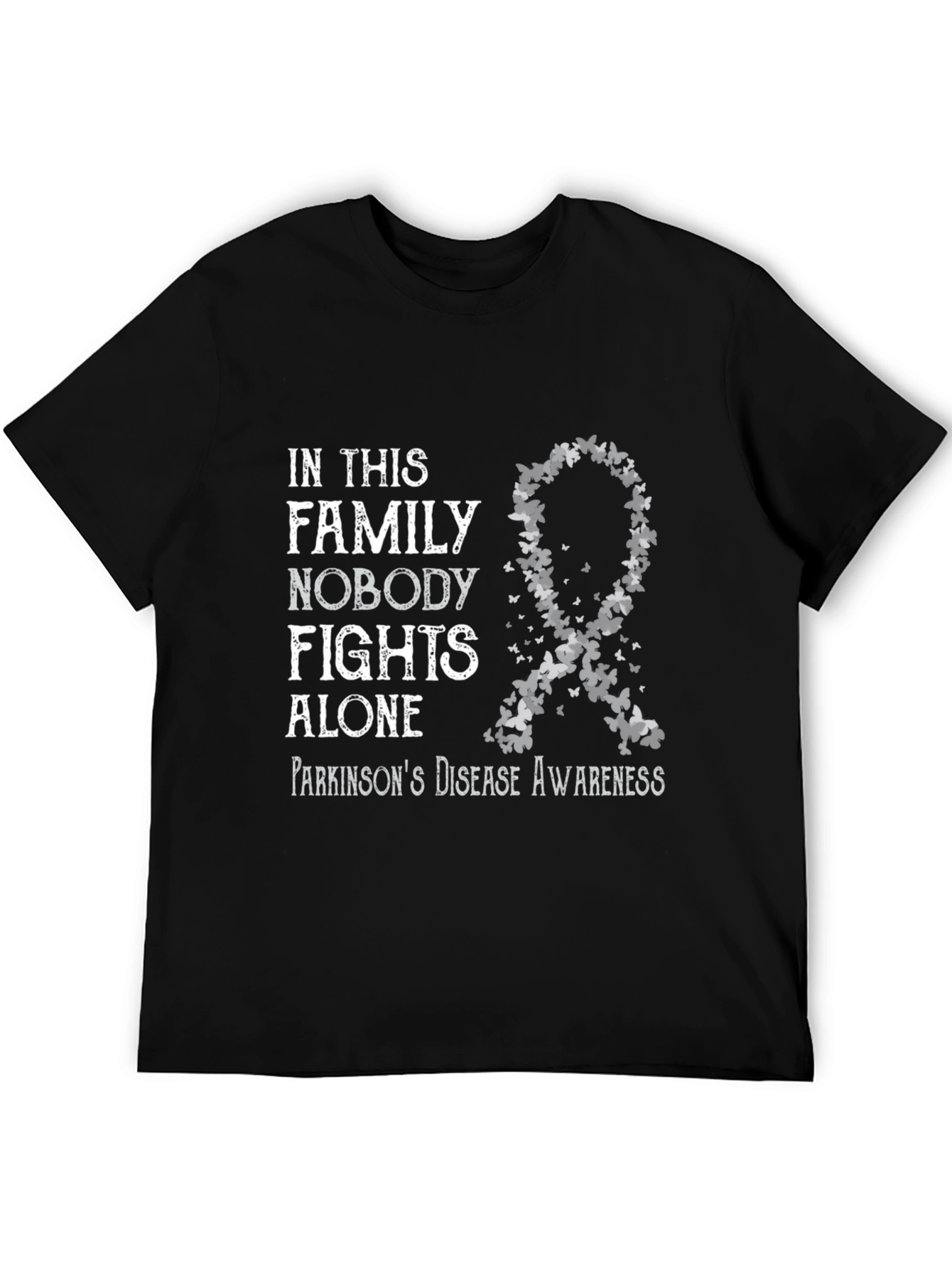 Parkinsons Awareness T-Shirt: Nobody Fights Alone