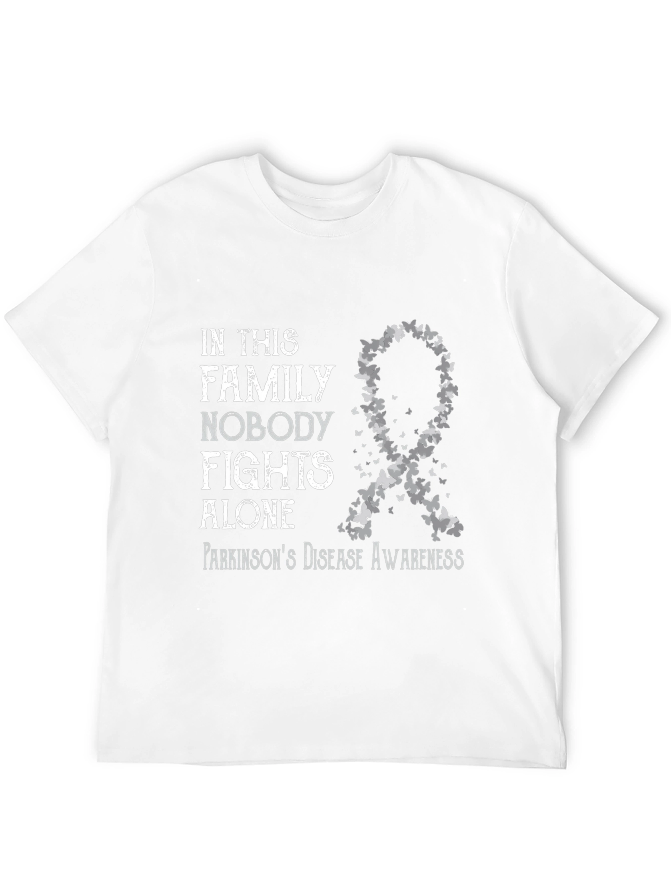 Parkinsons Awareness T-Shirt: Nobody Fights Alone