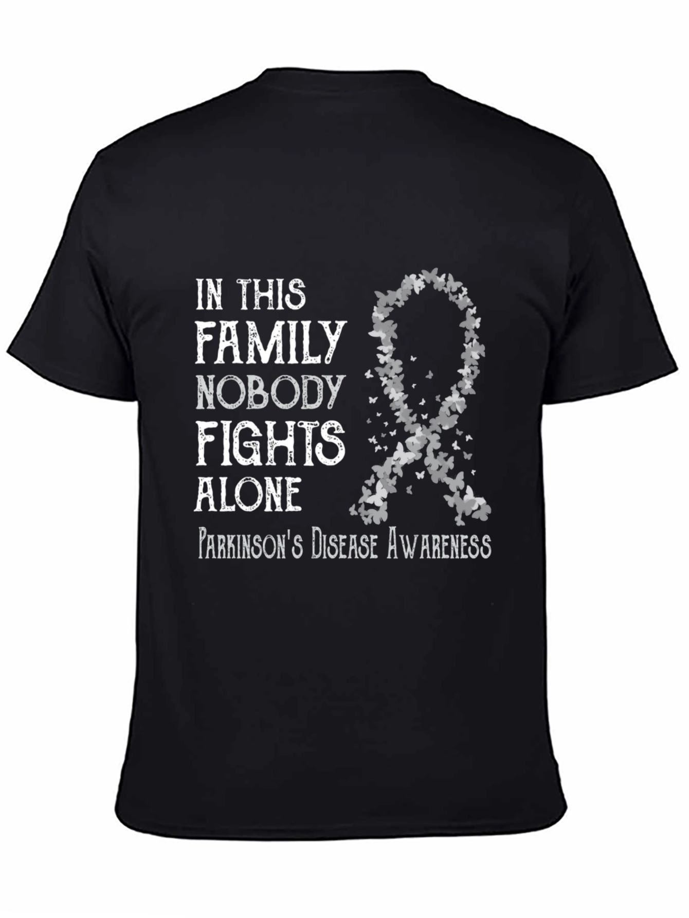 Parkinsons Awareness T-Shirt: Nobody Fights Alone