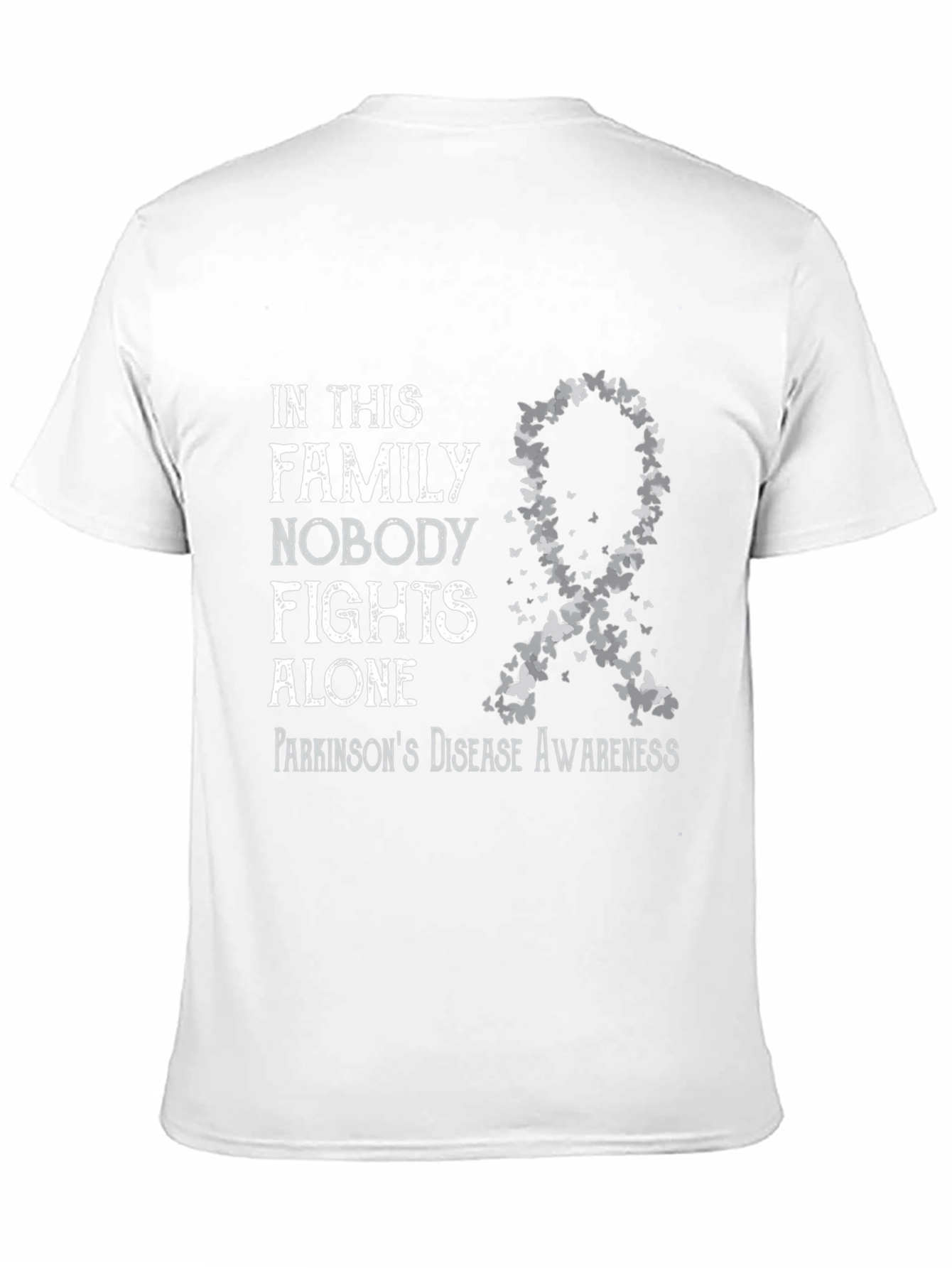 Parkinsons Awareness T-Shirt: Nobody Fights Alone