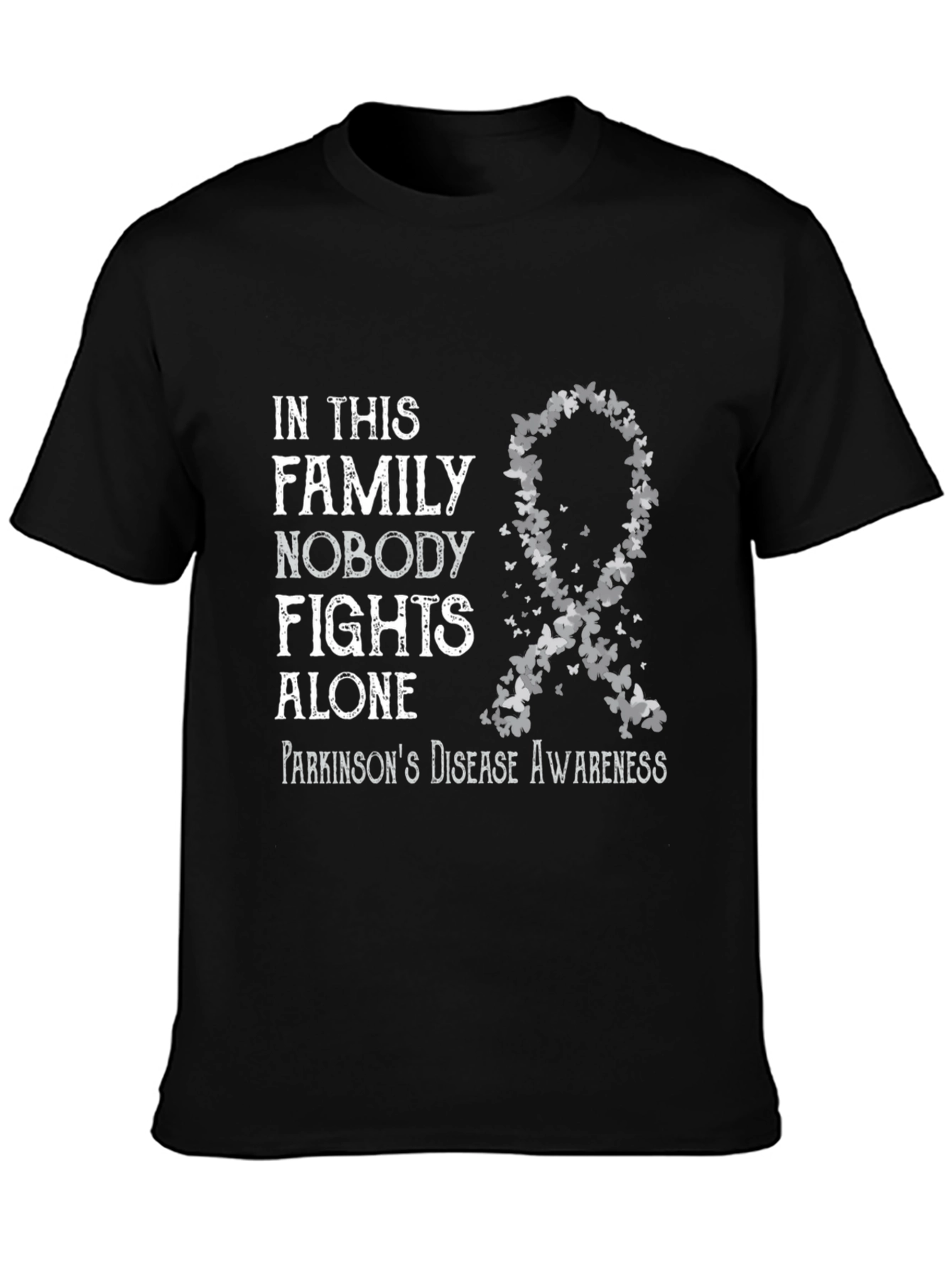 Parkinsons Awareness T-Shirt: Nobody Fights Alone