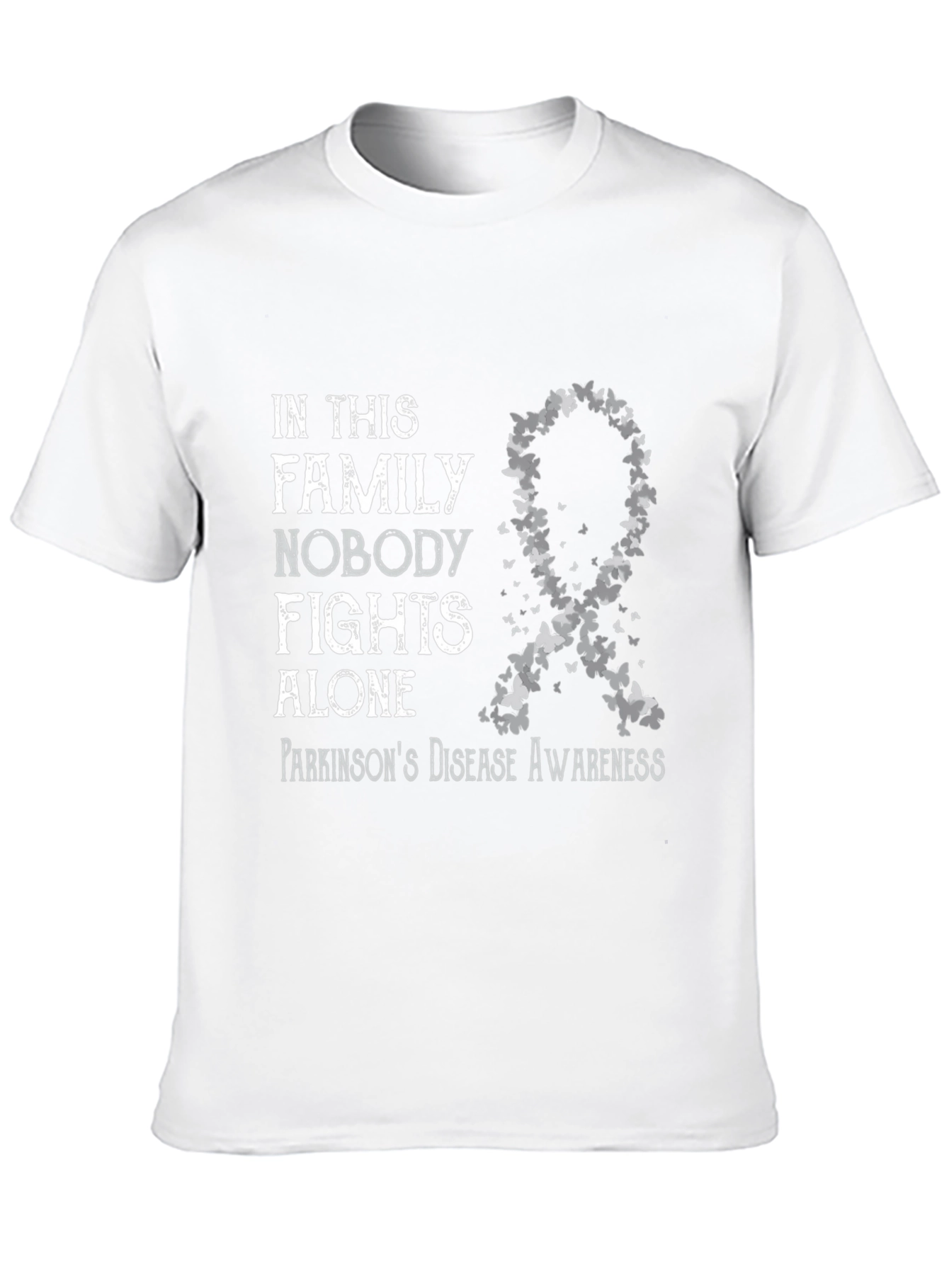 Parkinsons Awareness T-Shirt: Nobody Fights Alone