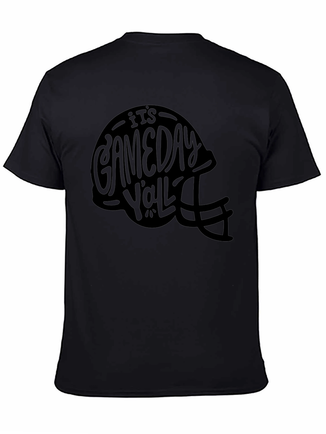 Gameday Yall Black Football Helmet T-Shirt