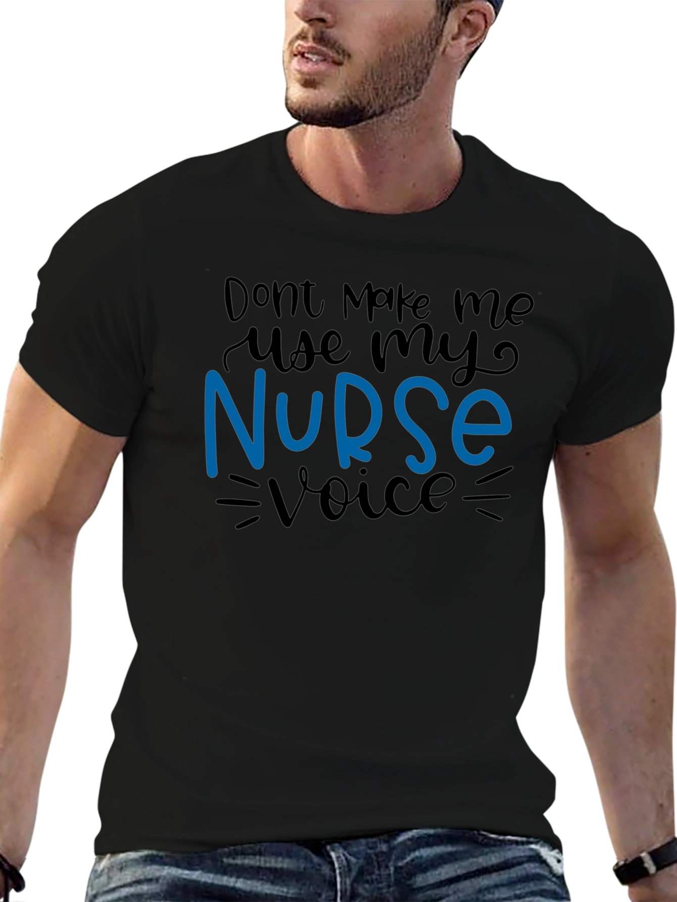Funny Nurse Voice Graphic T-Shirt