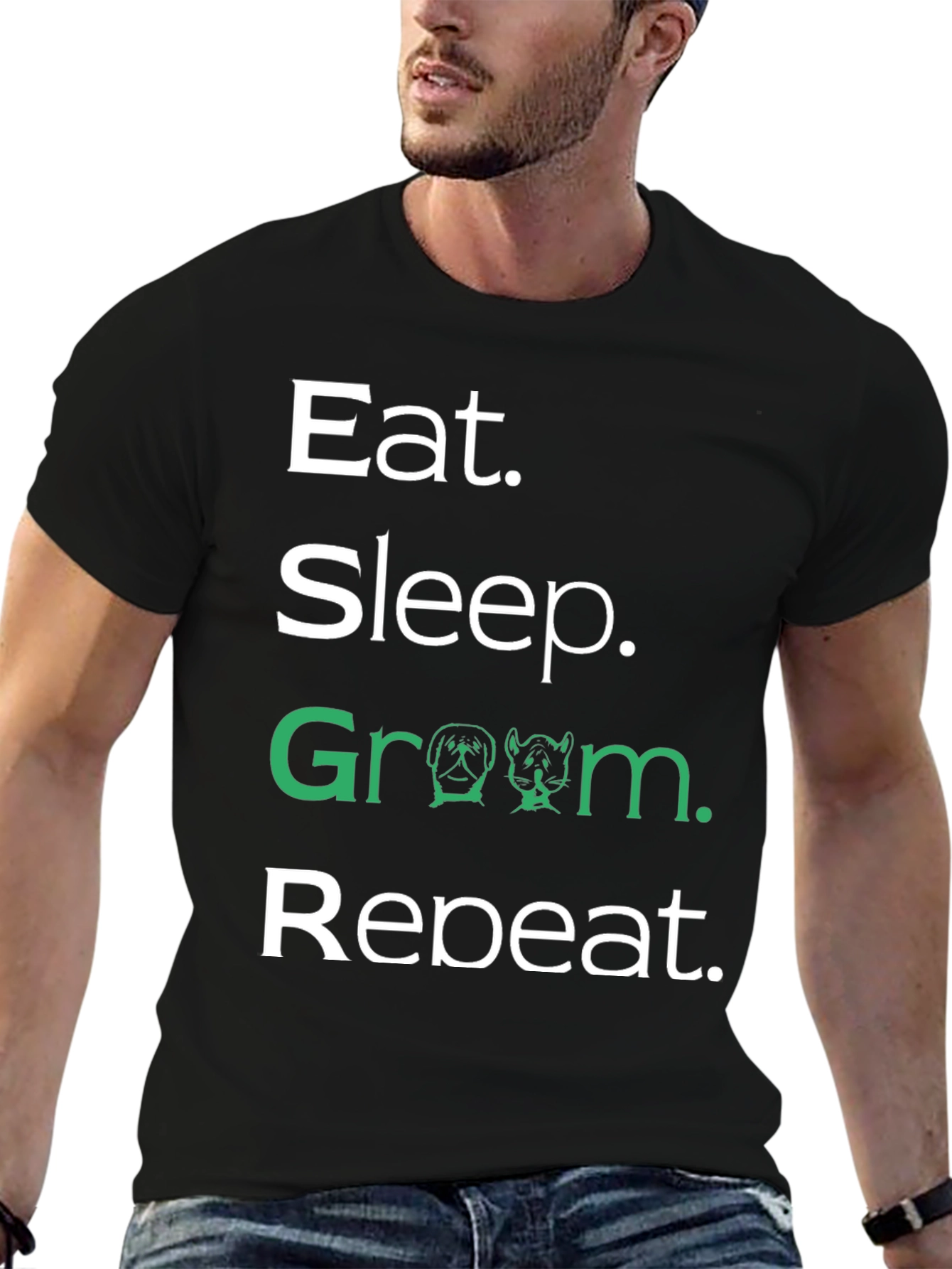 Eat Sleep Groom Repeat T-Shirt