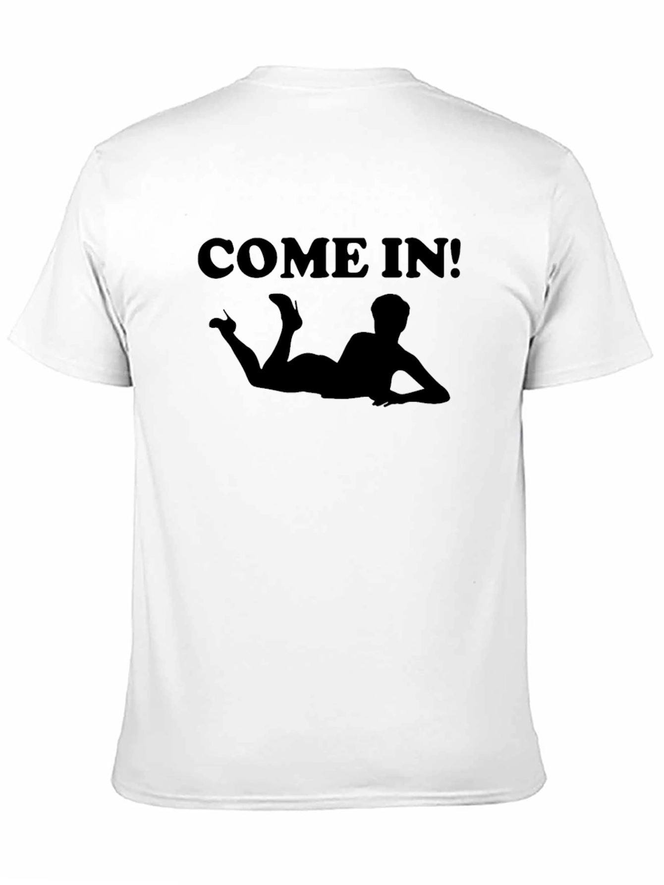Come In! Graphic Tee - Black Novelty Shirt