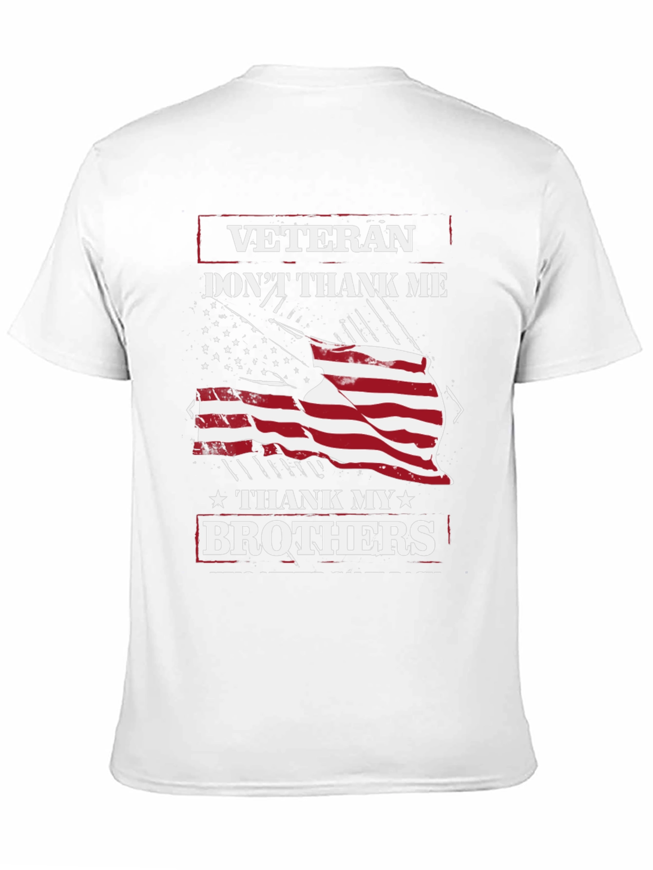 Veteran Brothers Graphic Tee - Patriotic USA Flag Design