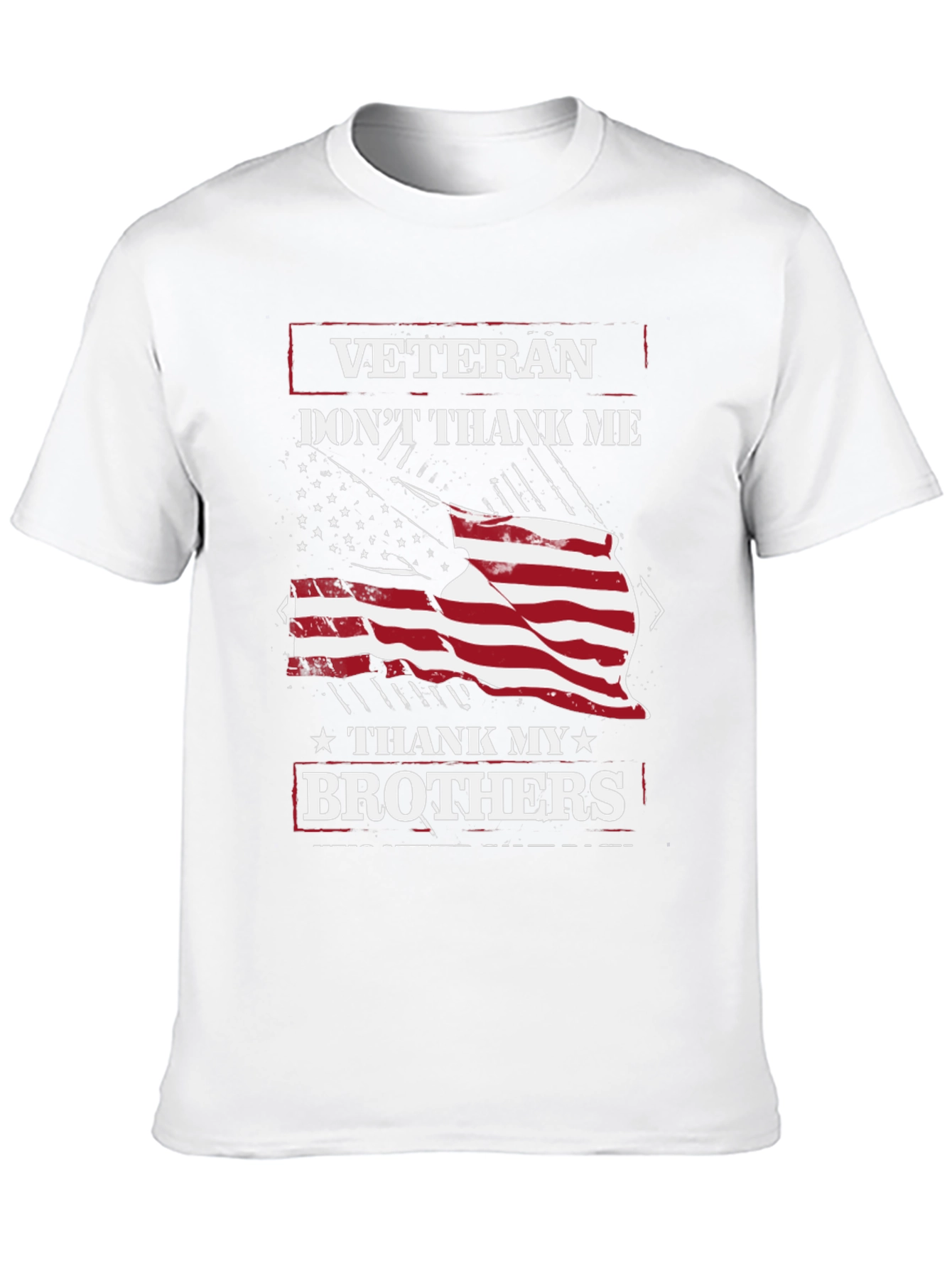 Veteran Brothers Graphic Tee - Patriotic USA Flag Design