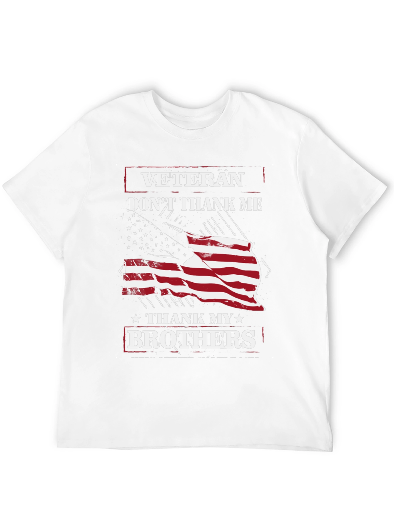 Veteran Brothers Graphic Tee - Patriotic USA Flag Design