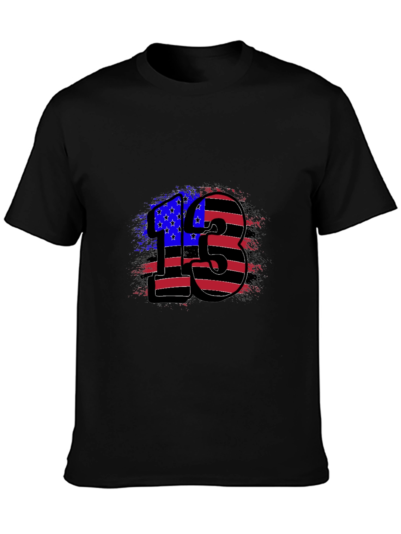 American Flag 13 Graphic Tee - Patriotic Shirt