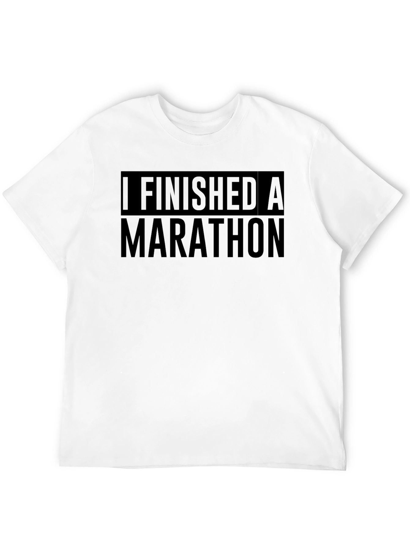 I Finished a Marathon Black Graphic Tee