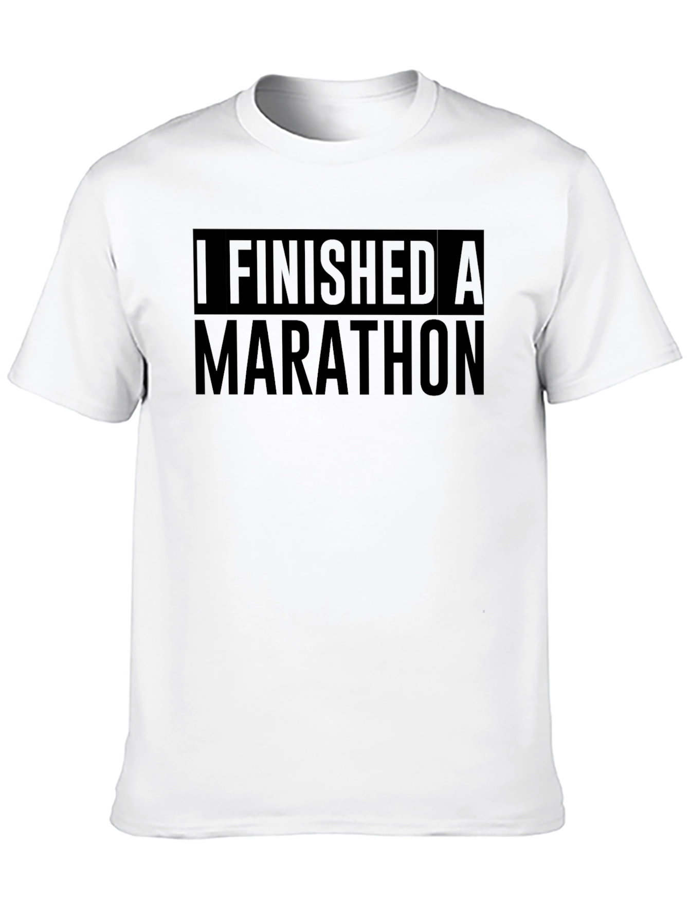 I Finished a Marathon Black Graphic Tee