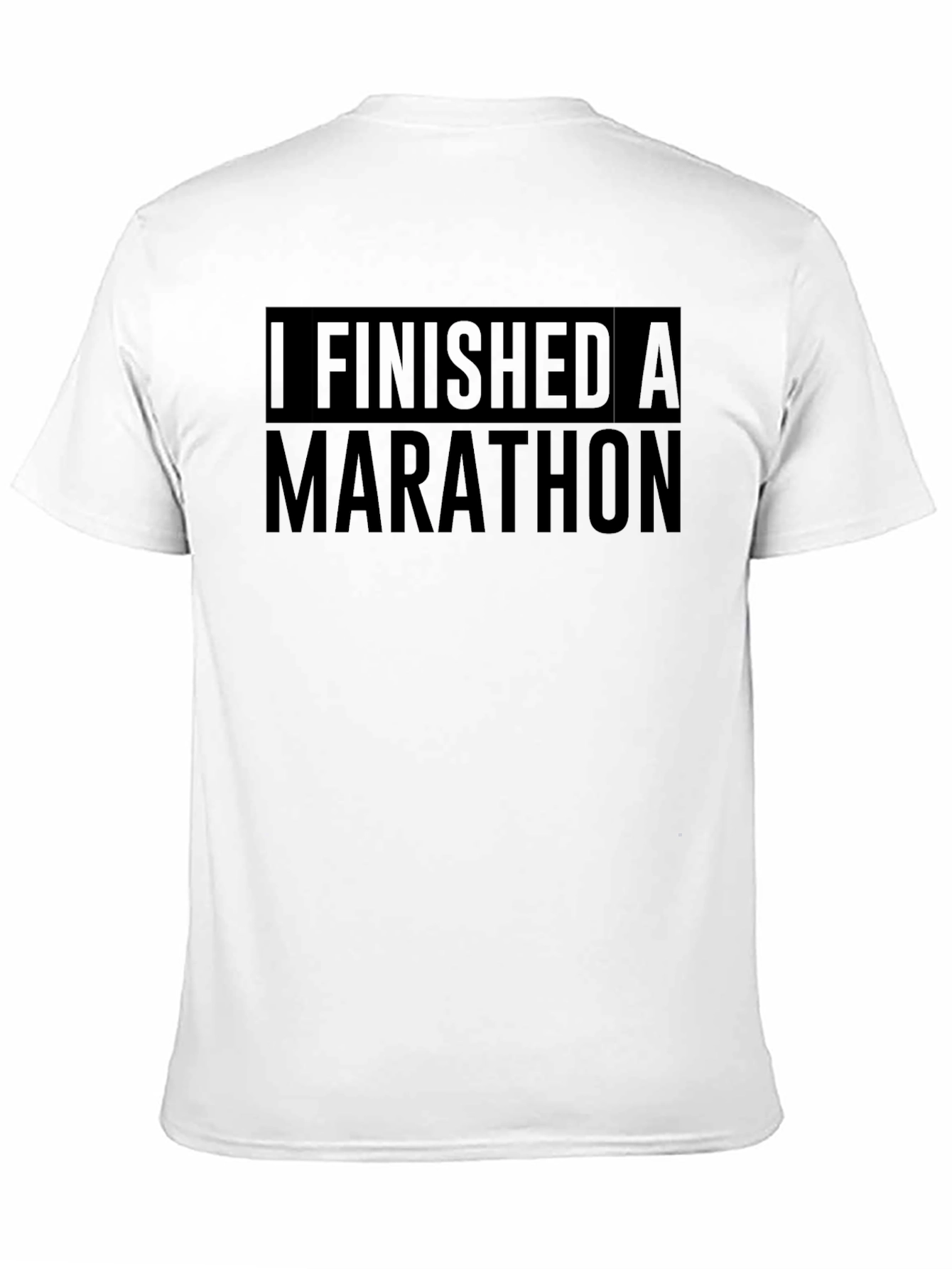 I Finished a Marathon Black Graphic Tee