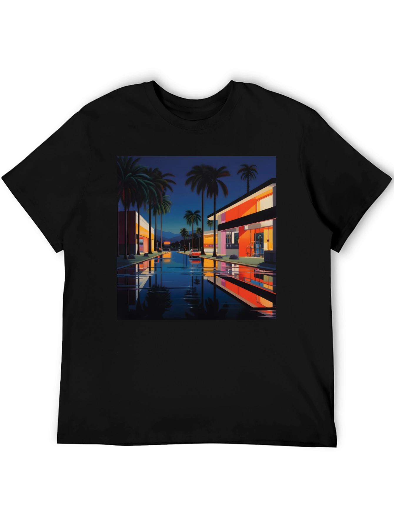 Retro Palm Sunset T-Shirt 80s Style Tee