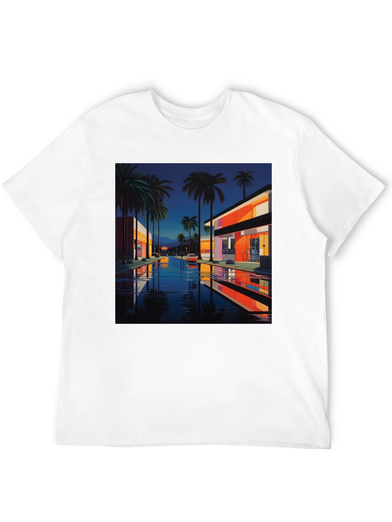 Retro Palm Sunset T-Shirt 80s Style Tee