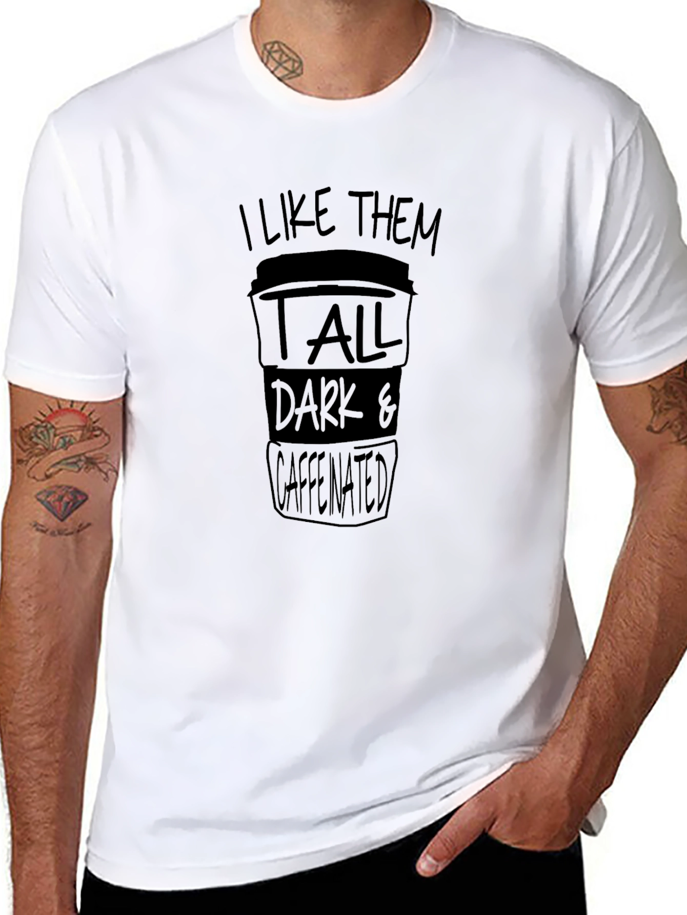 Coffee Lover Tee: Tall Dark & Caffeinated