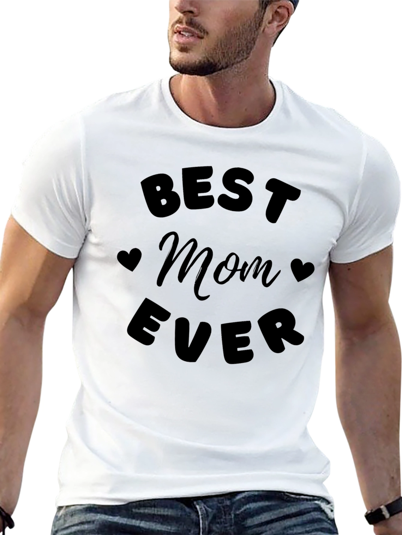 Best Mom Ever Black Graphic T-Shirt