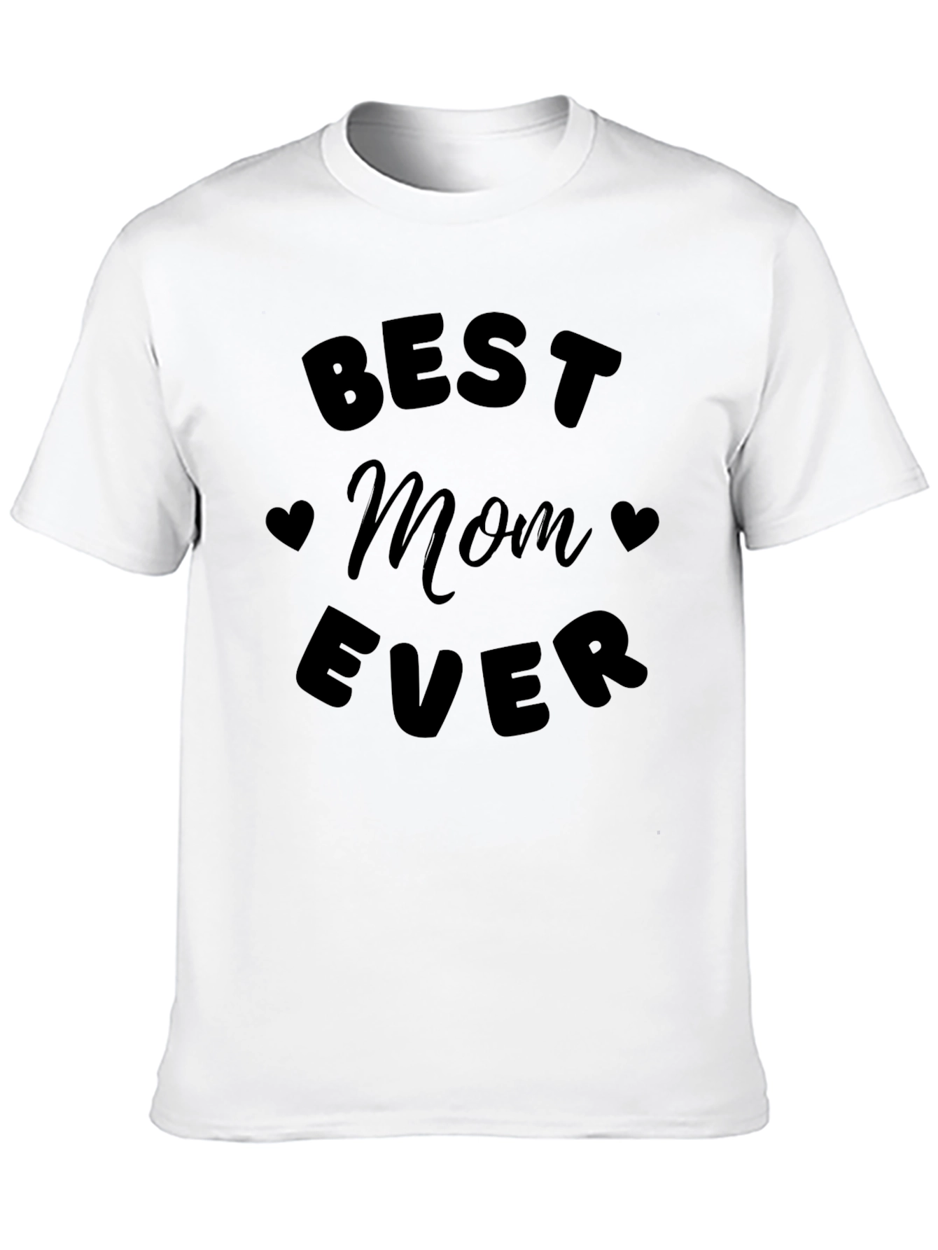 Best Mom Ever Black Graphic T-Shirt