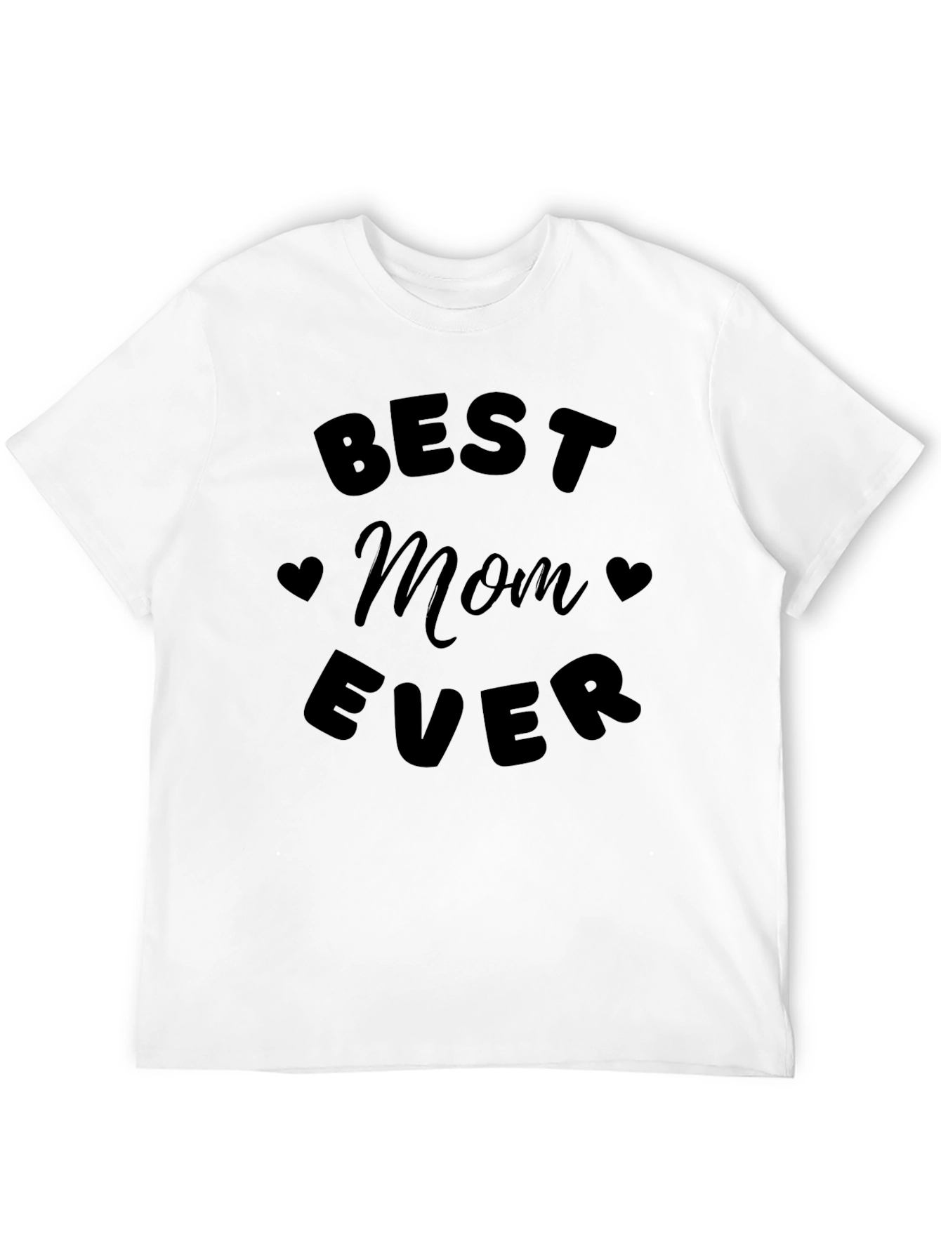 Best Mom Ever Black Graphic T-Shirt