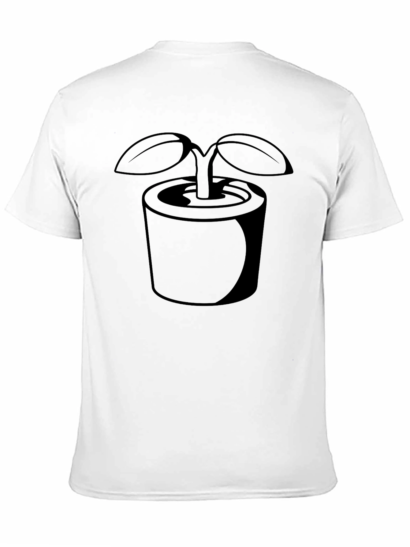Black Plant Pot Graphic Tee - Unisex Casual Shirt