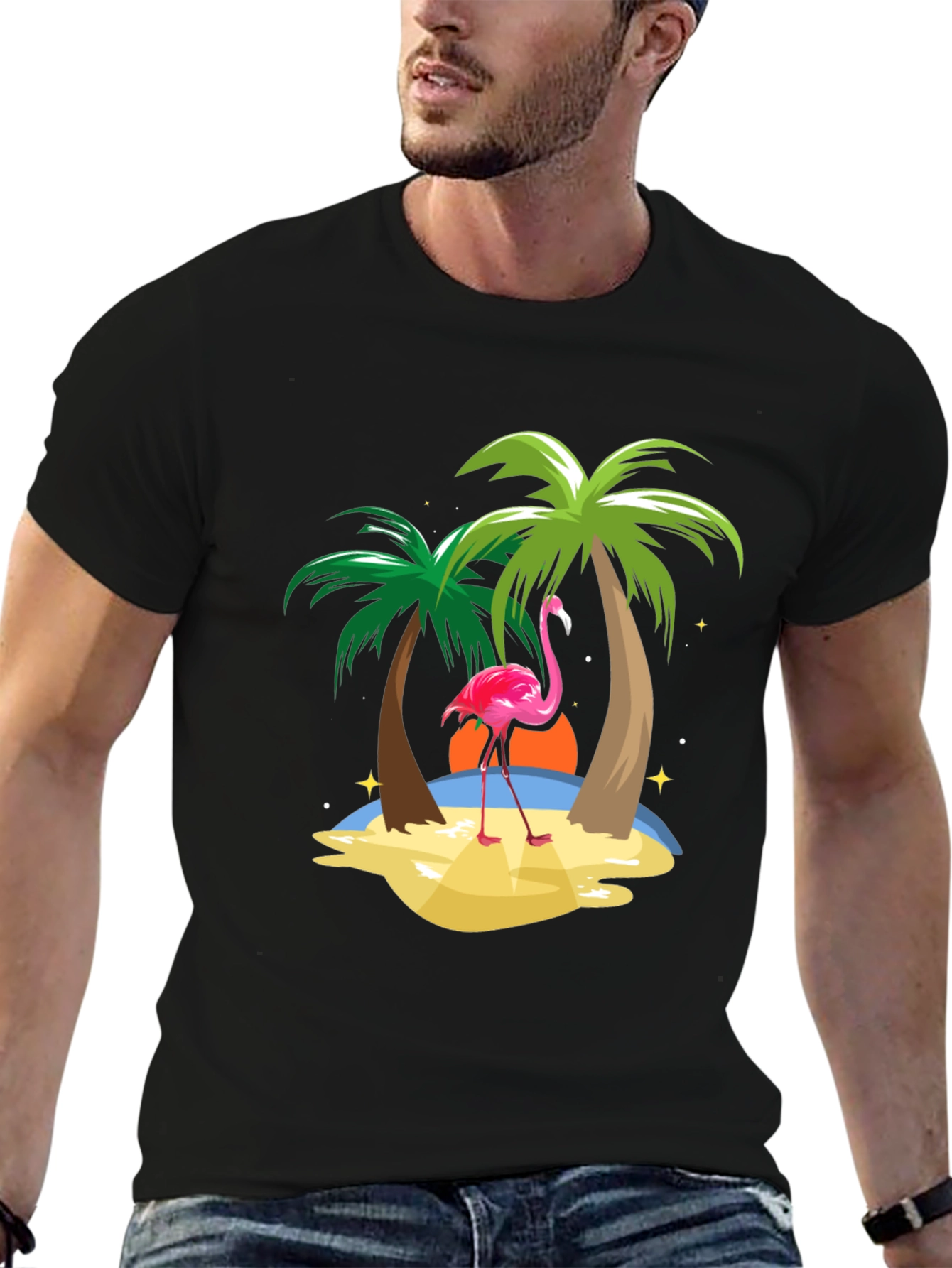 Tropical Flamingo Graphic Tee