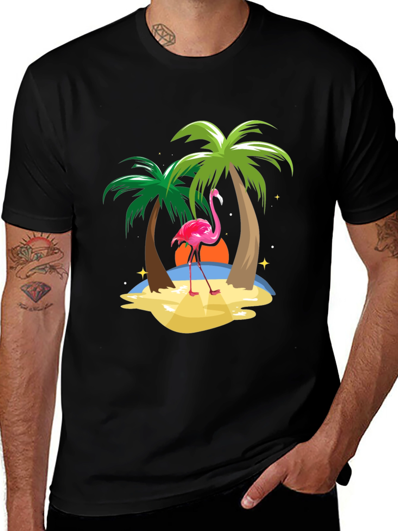 Tropical Flamingo Graphic Tee