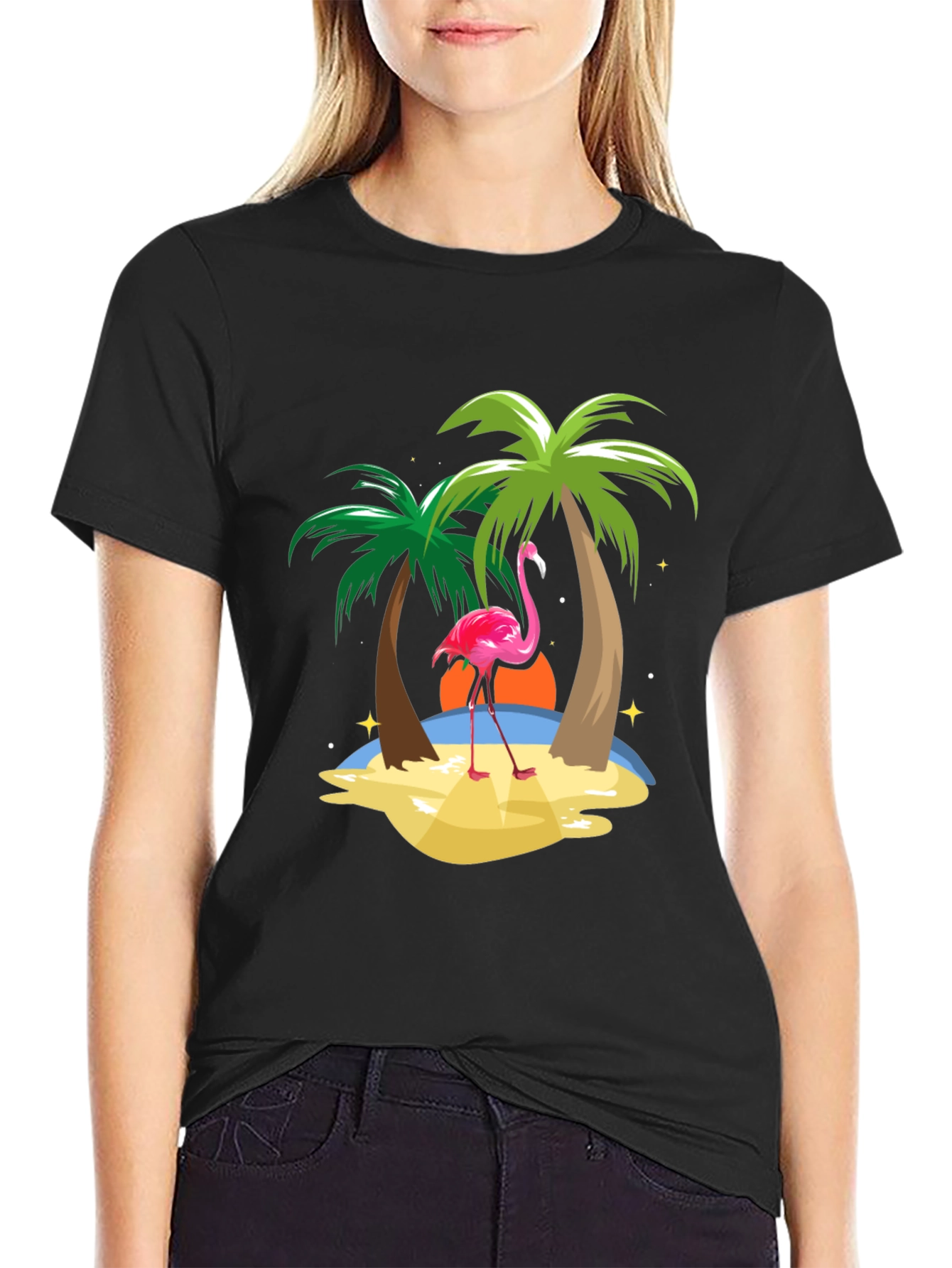 Tropical Flamingo Graphic Tee