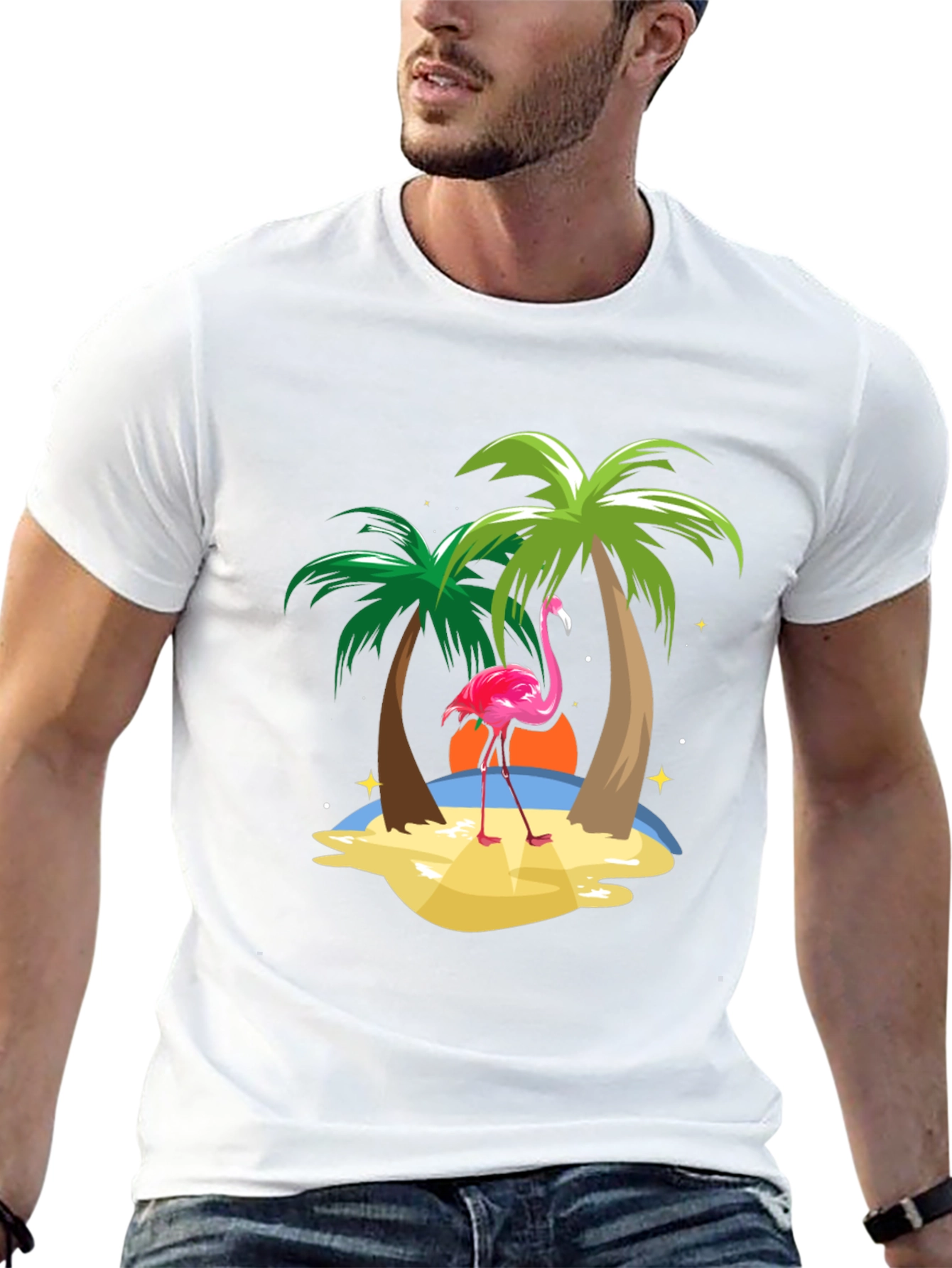 Tropical Flamingo Graphic Tee