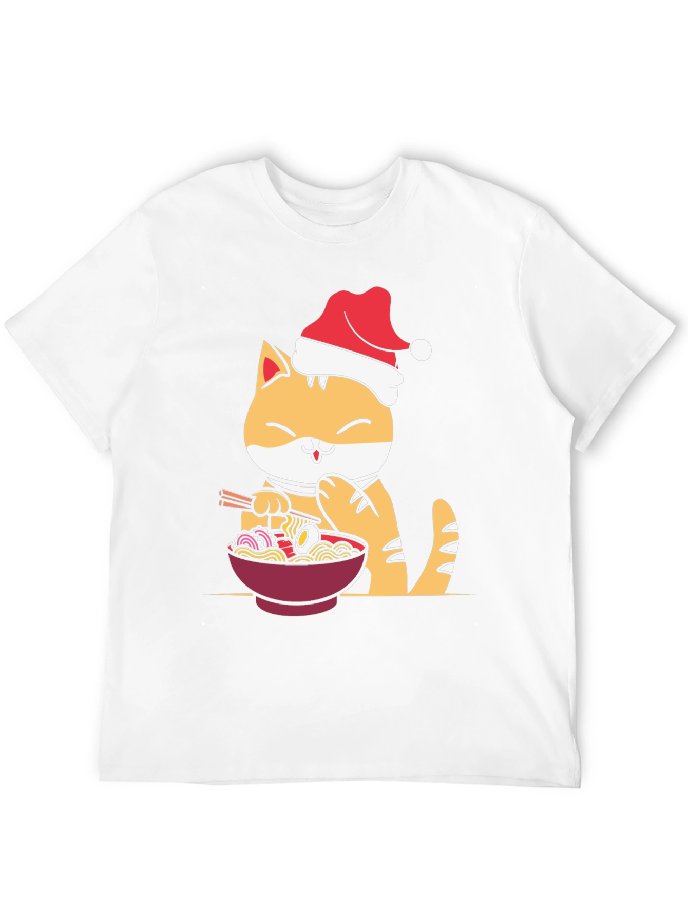 Festive Ramen Cat Graphic Tee