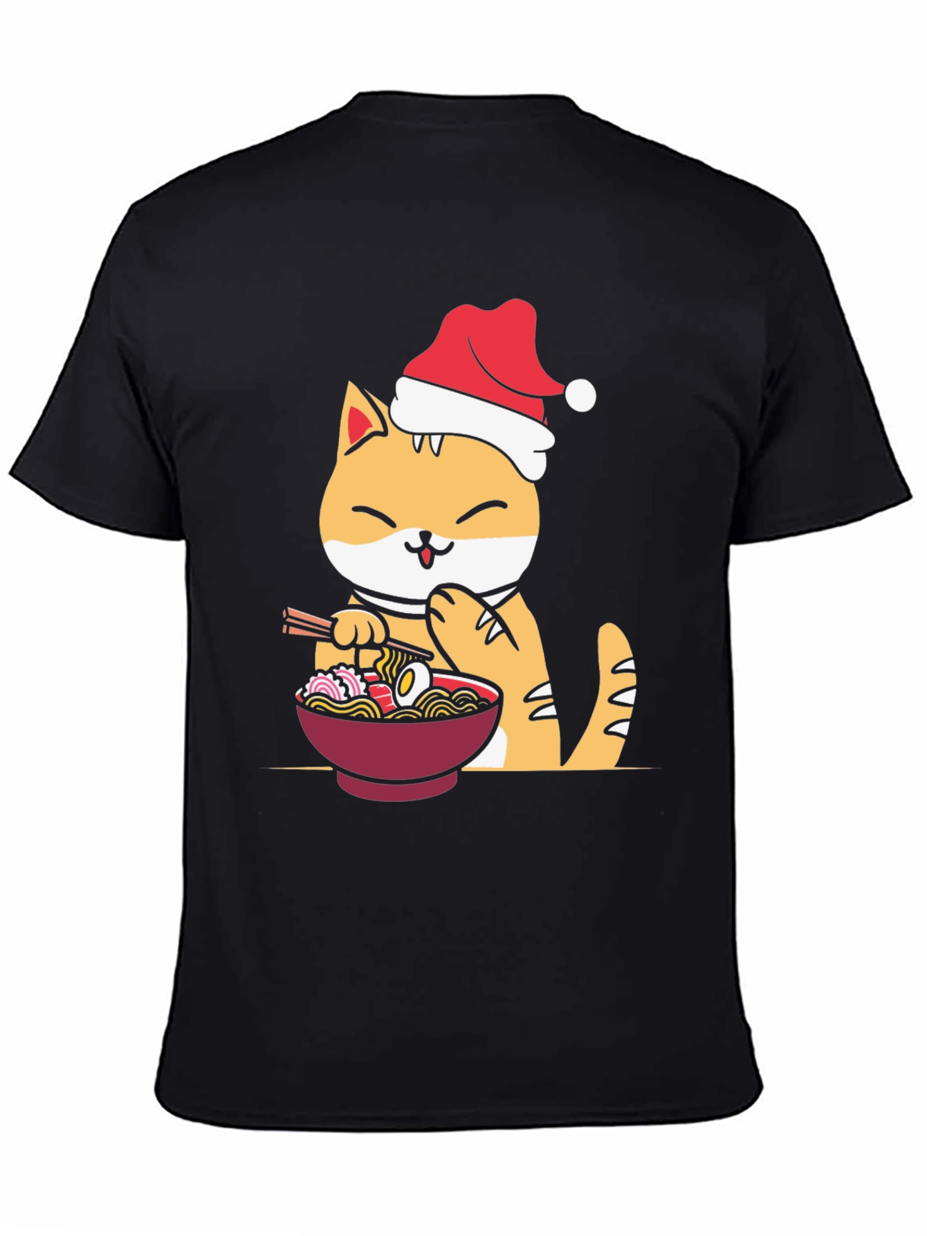 Festive Ramen Cat Graphic Tee