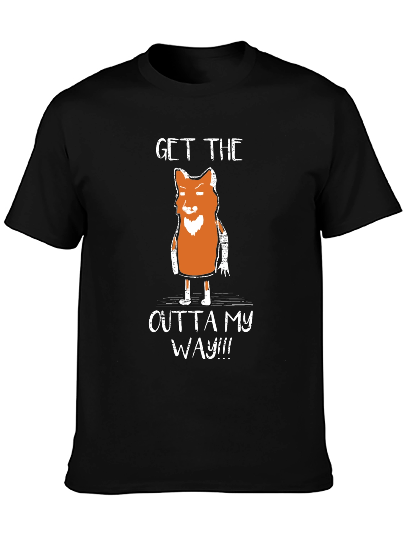 Funny Fox Graphic T-Shirt - Get Outta My Way