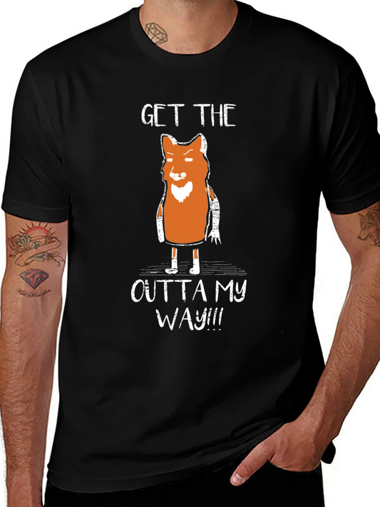 Funny Fox Graphic T-Shirt - Get Outta My Way