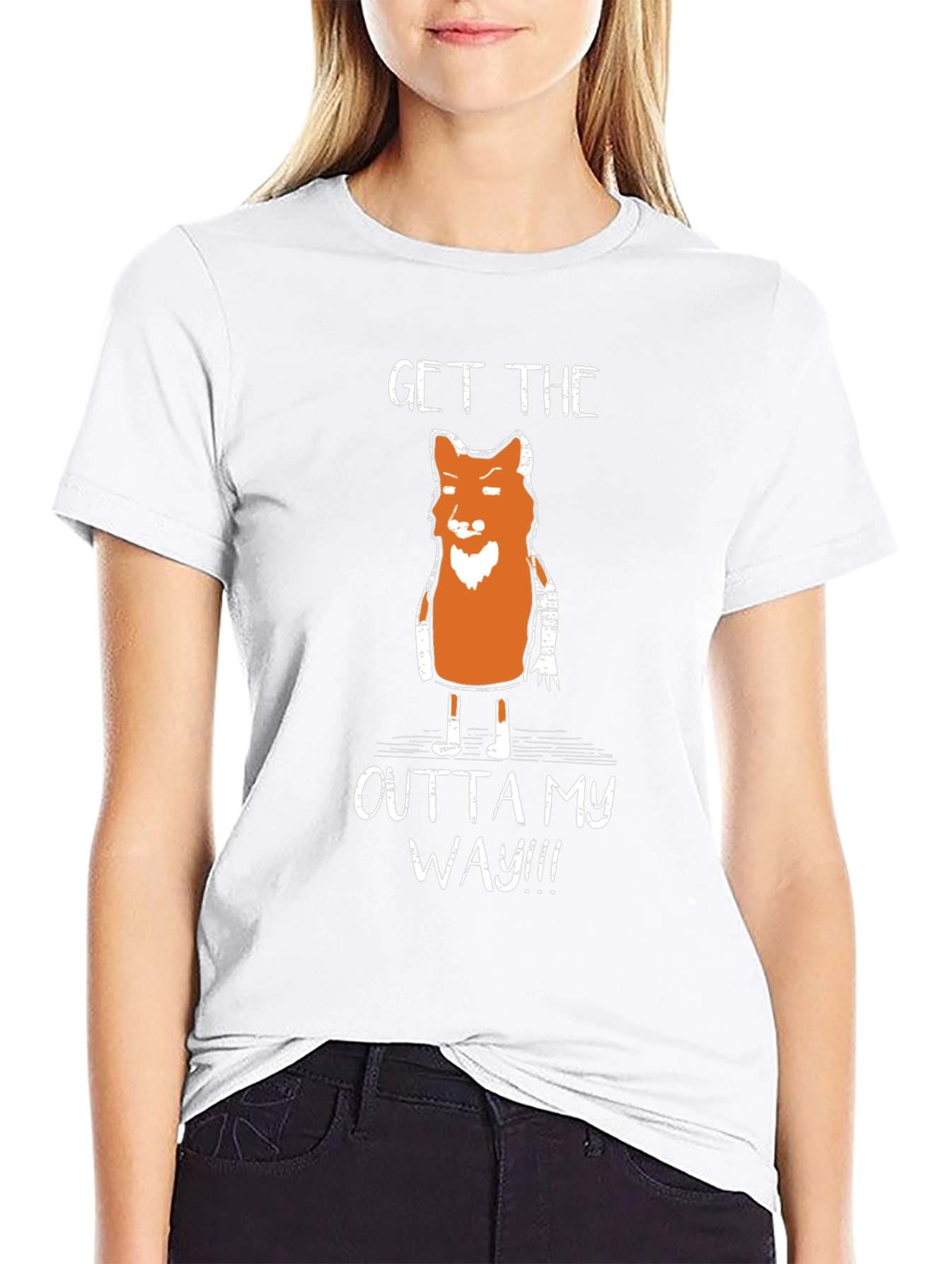 Funny Fox Graphic T-Shirt - Get Outta My Way