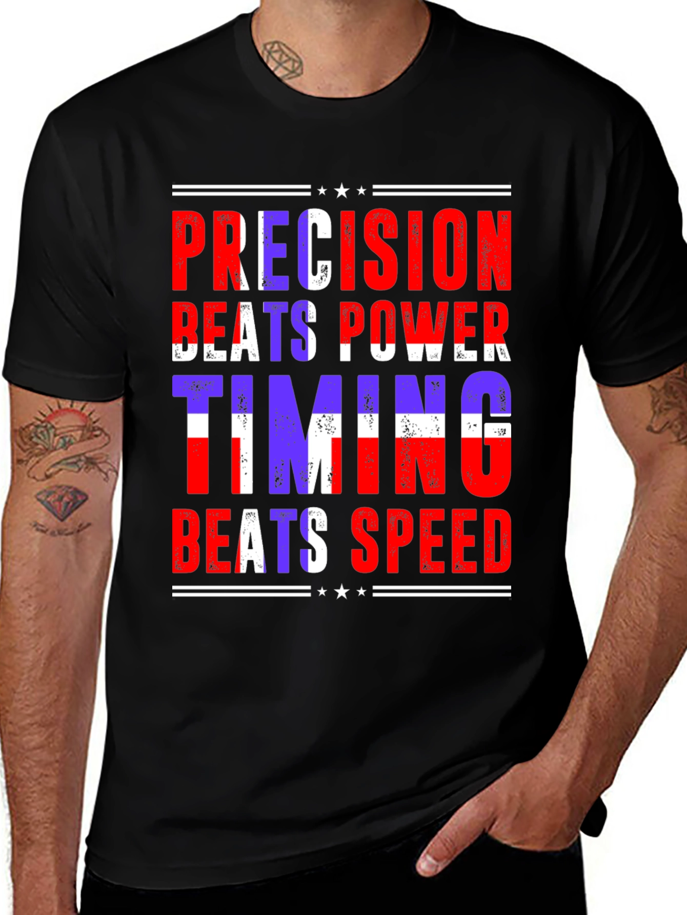 Precision Beats Power Graphic T-Shirt