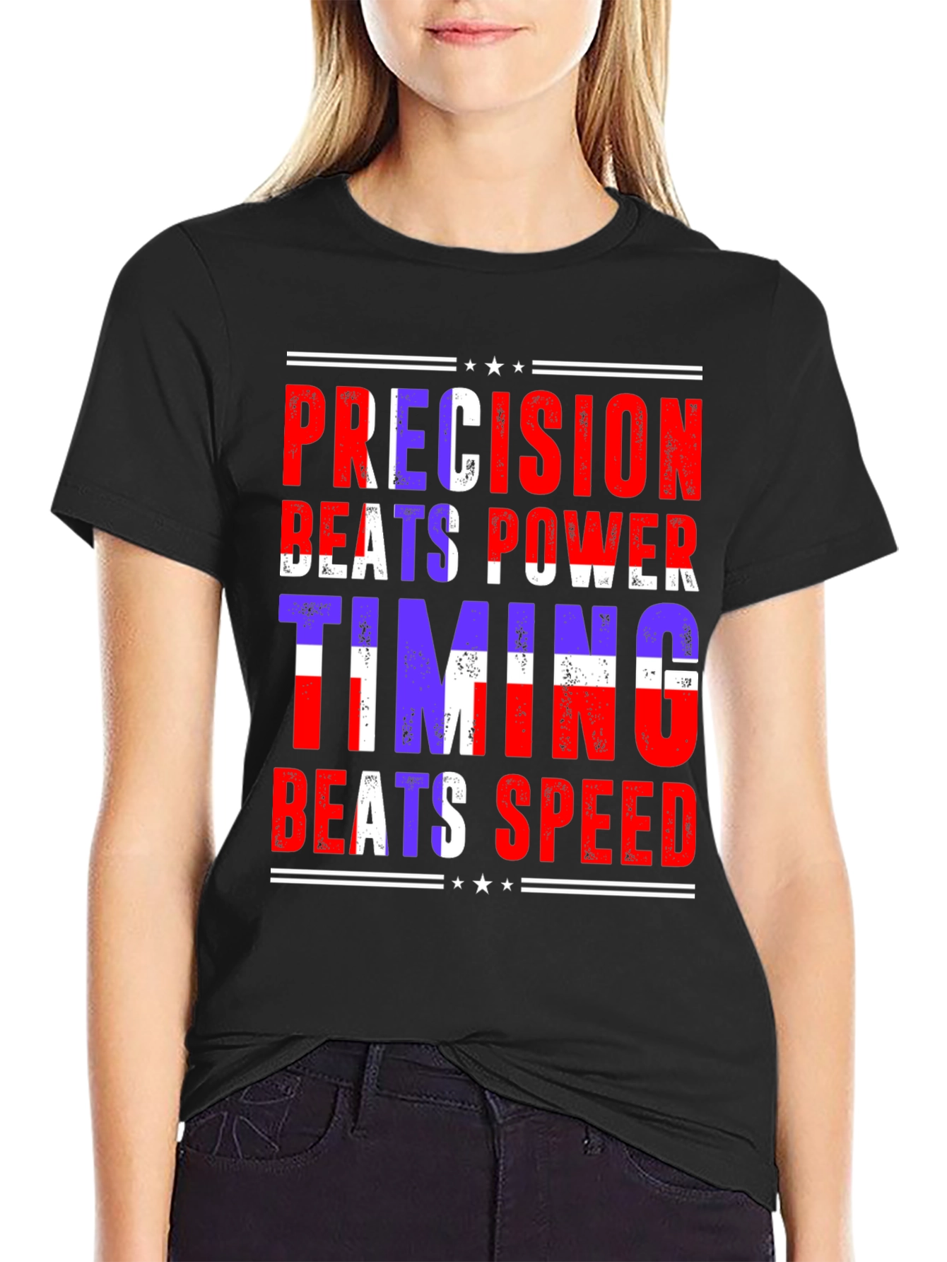 Precision Beats Power Graphic T-Shirt