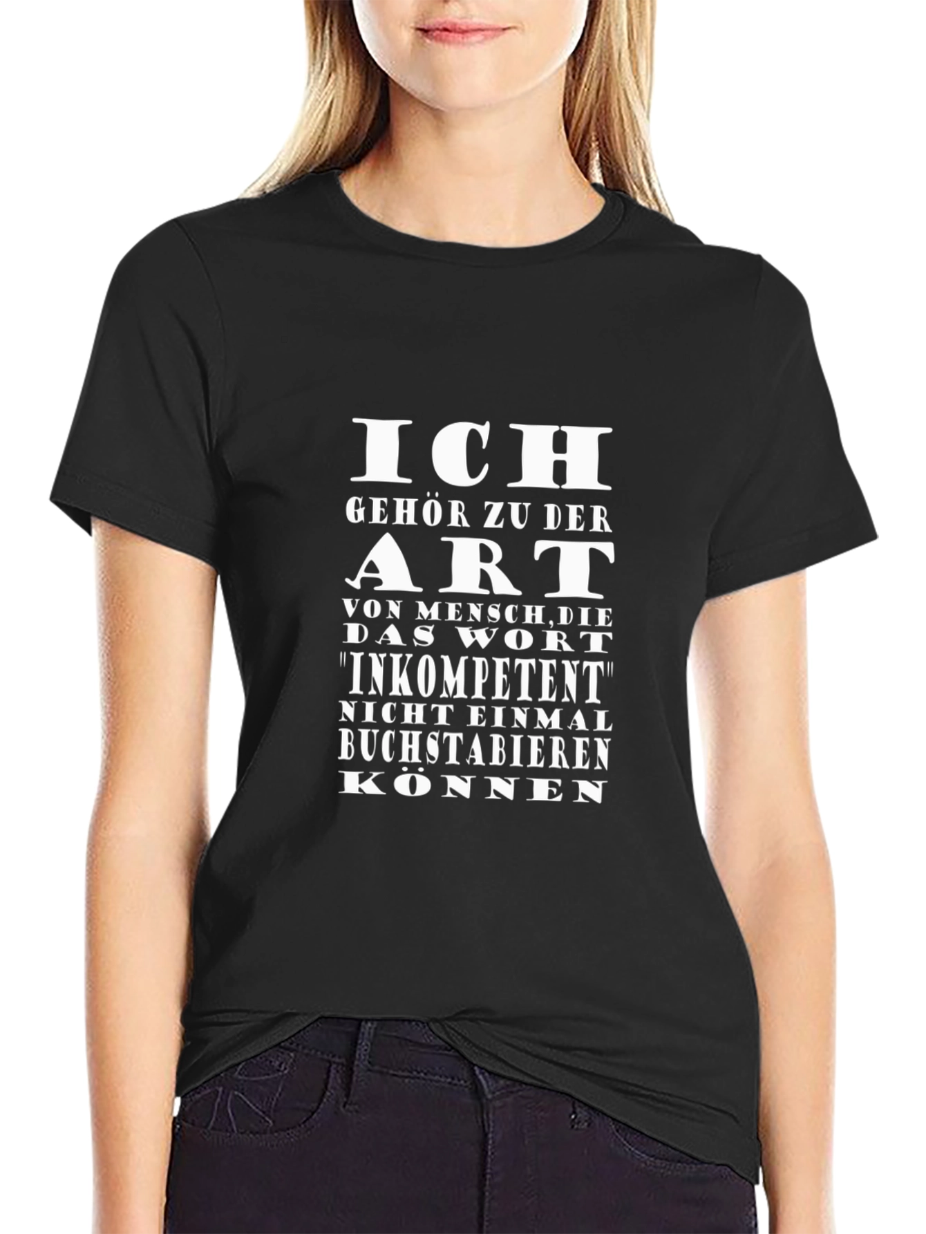Humorous Inkompetent T-Shirt - Black