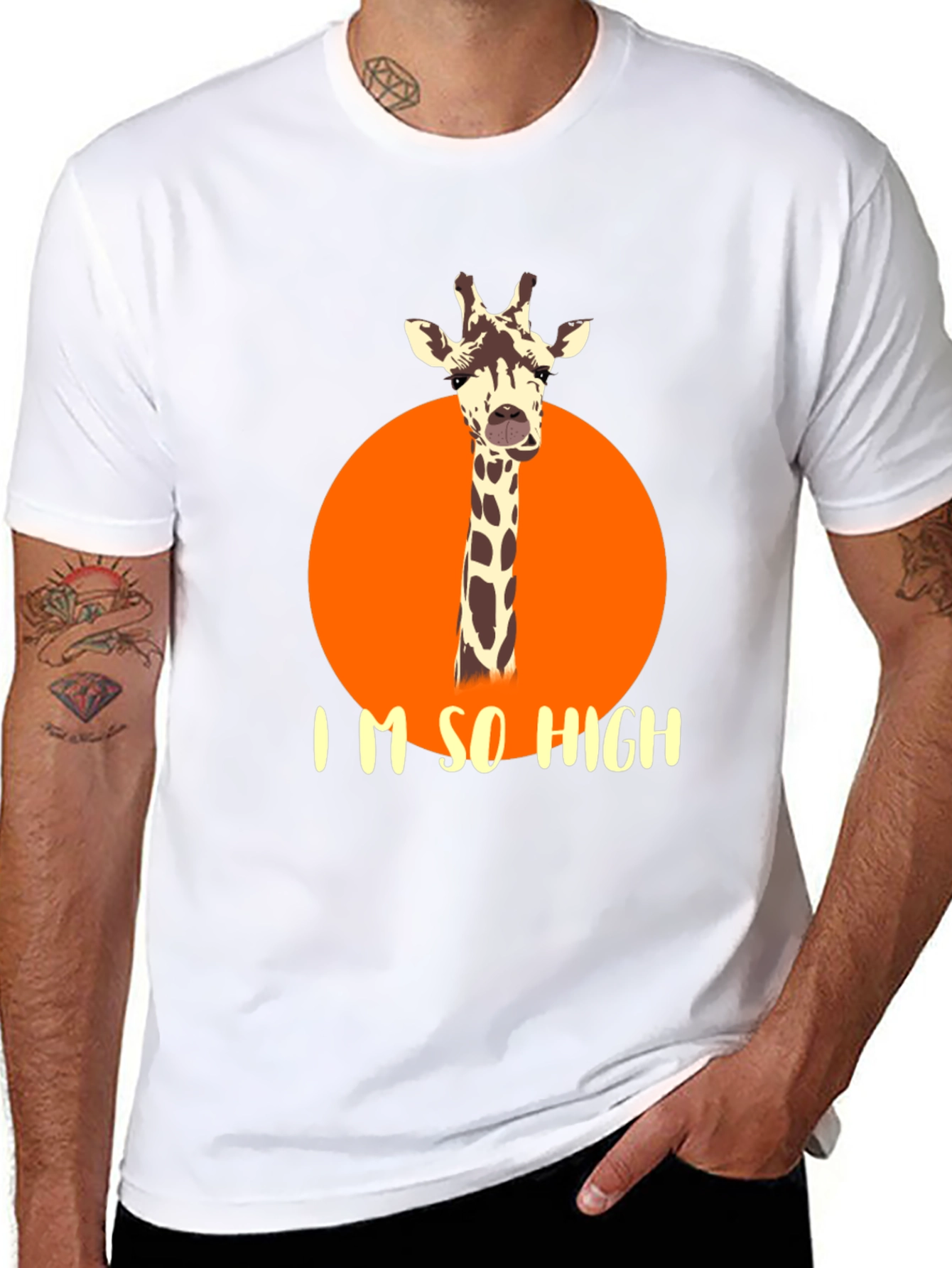 Funny Giraffe T-Shirt - Im So High Novelty Tee