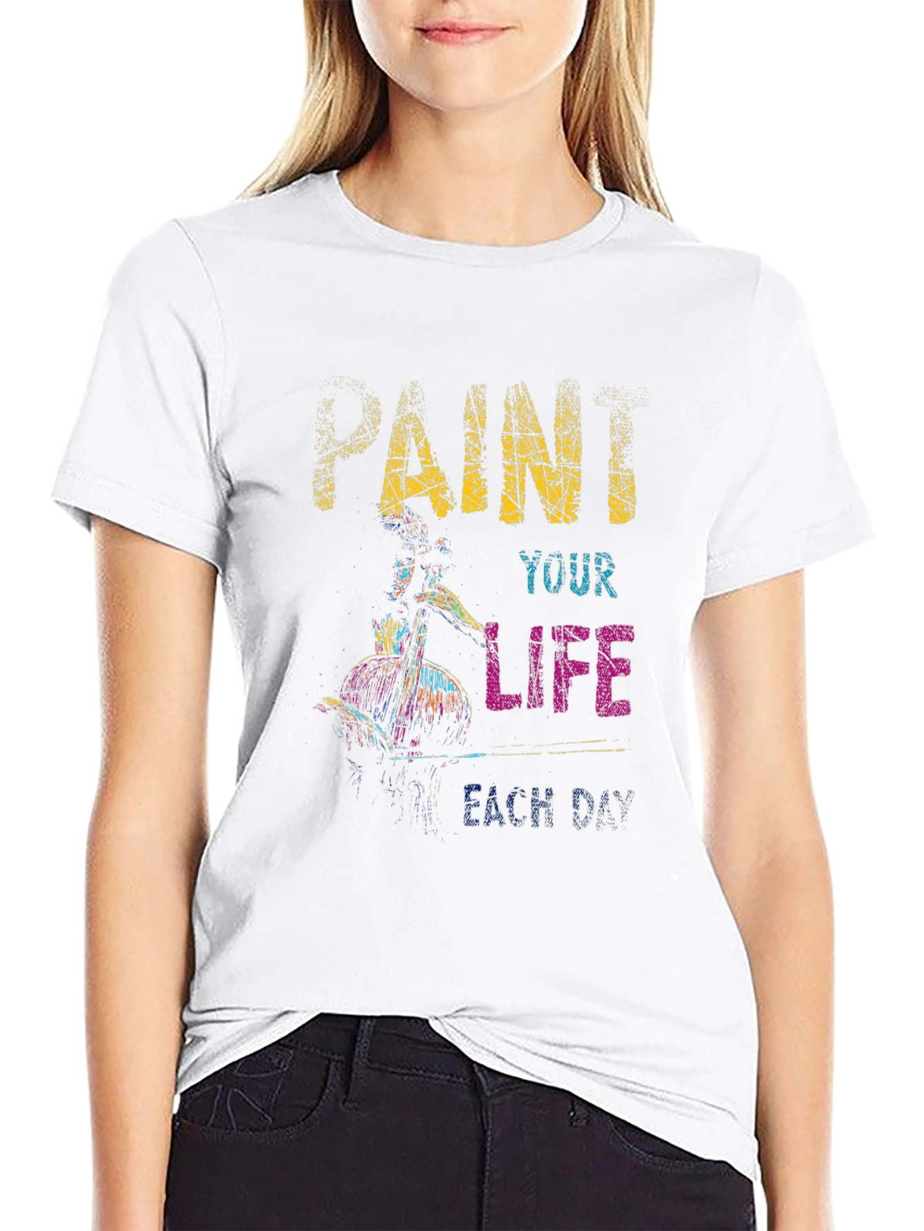 Paint Your Life Tee - Artsy Graphic T-Shirt