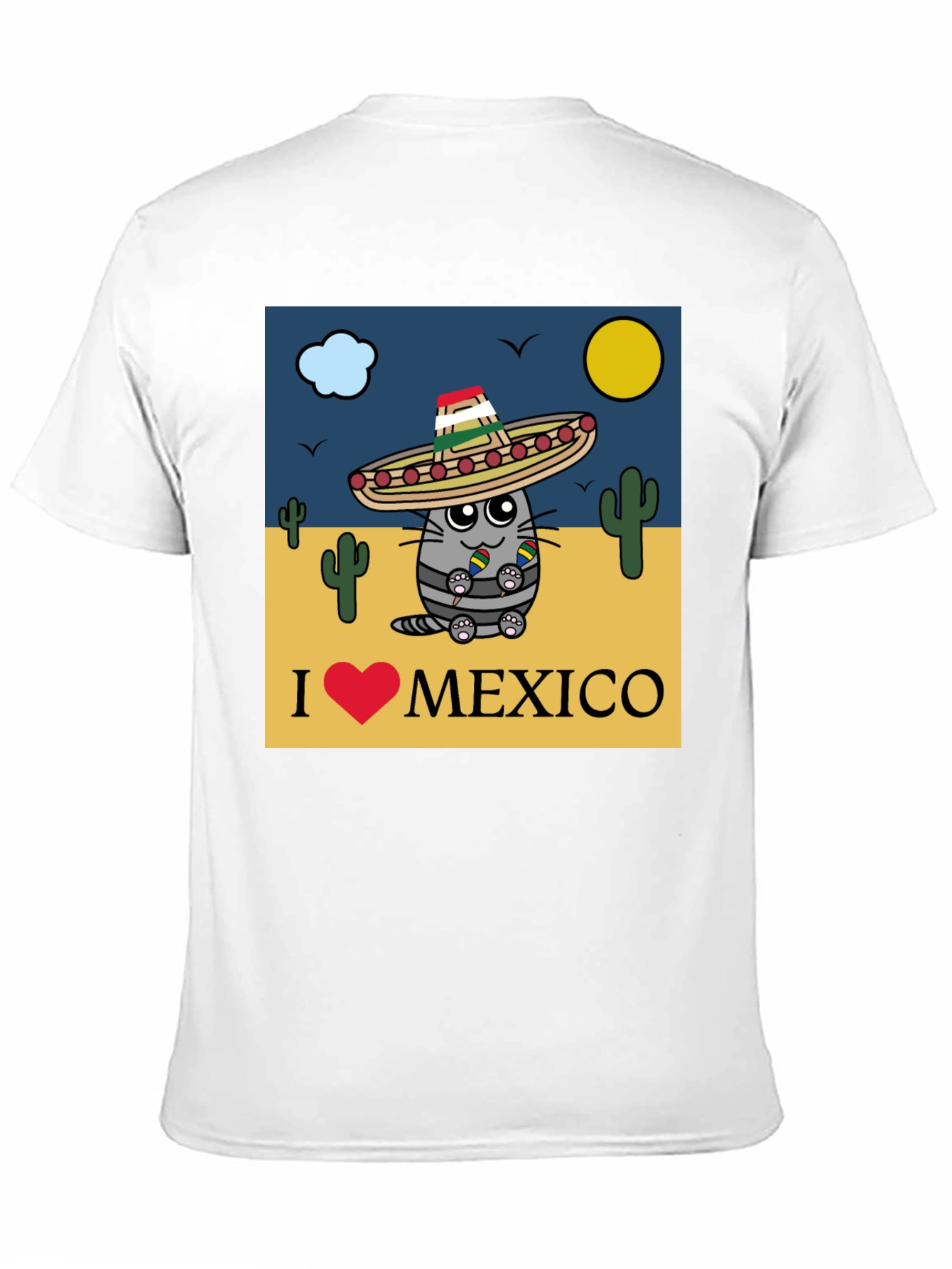I Love Mexico Cat T-Shirt