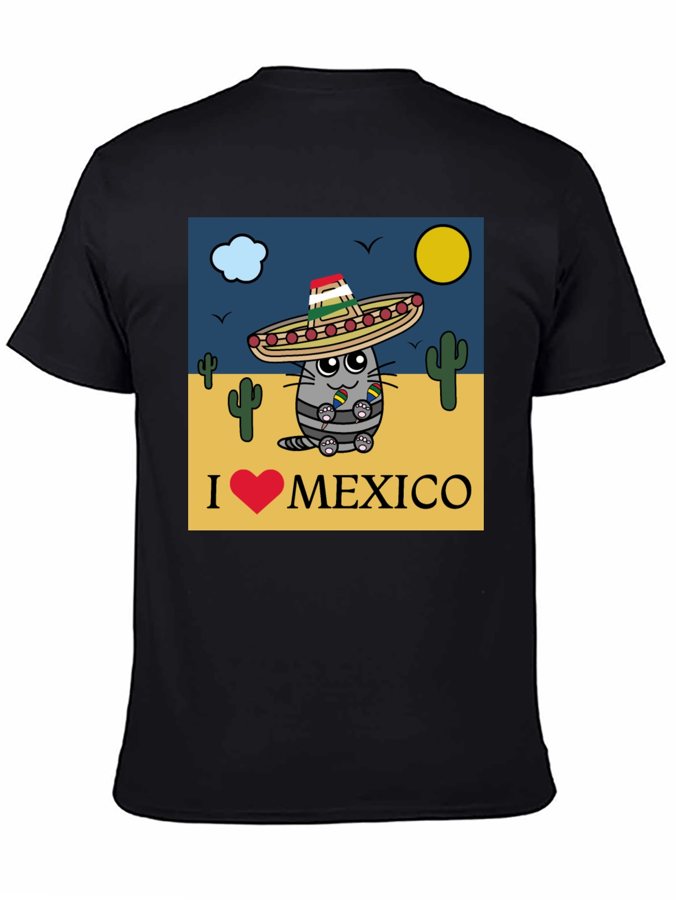 I Love Mexico Cat T-Shirt