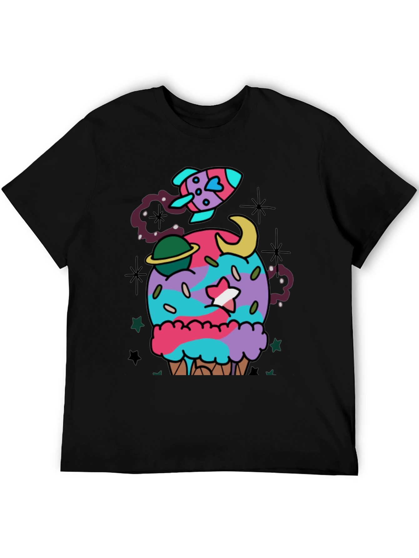 Cosmic Cupcake T-Shirt - Galaxy Ice Cream Tee