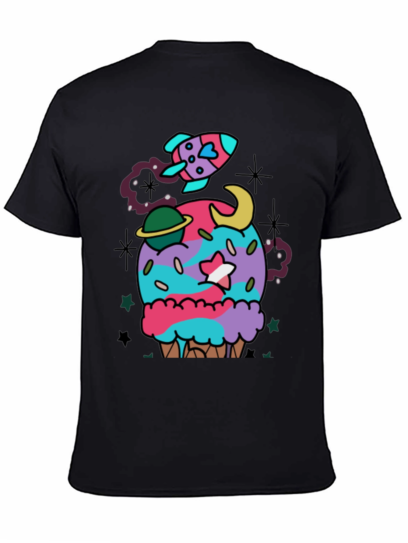 Cosmic Cupcake T-Shirt - Galaxy Ice Cream Tee