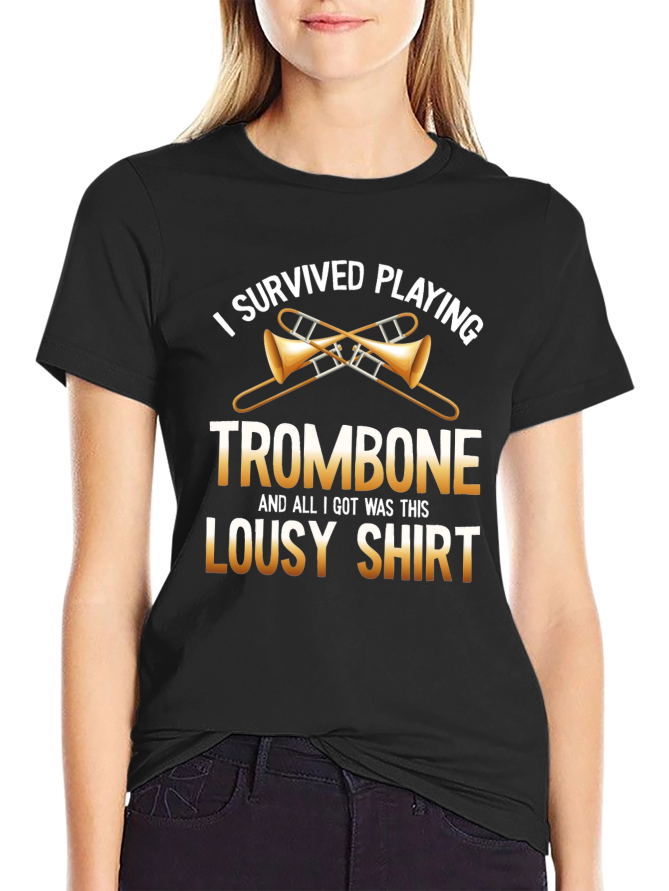 Trombone Player Funny Graphic T-Shirt